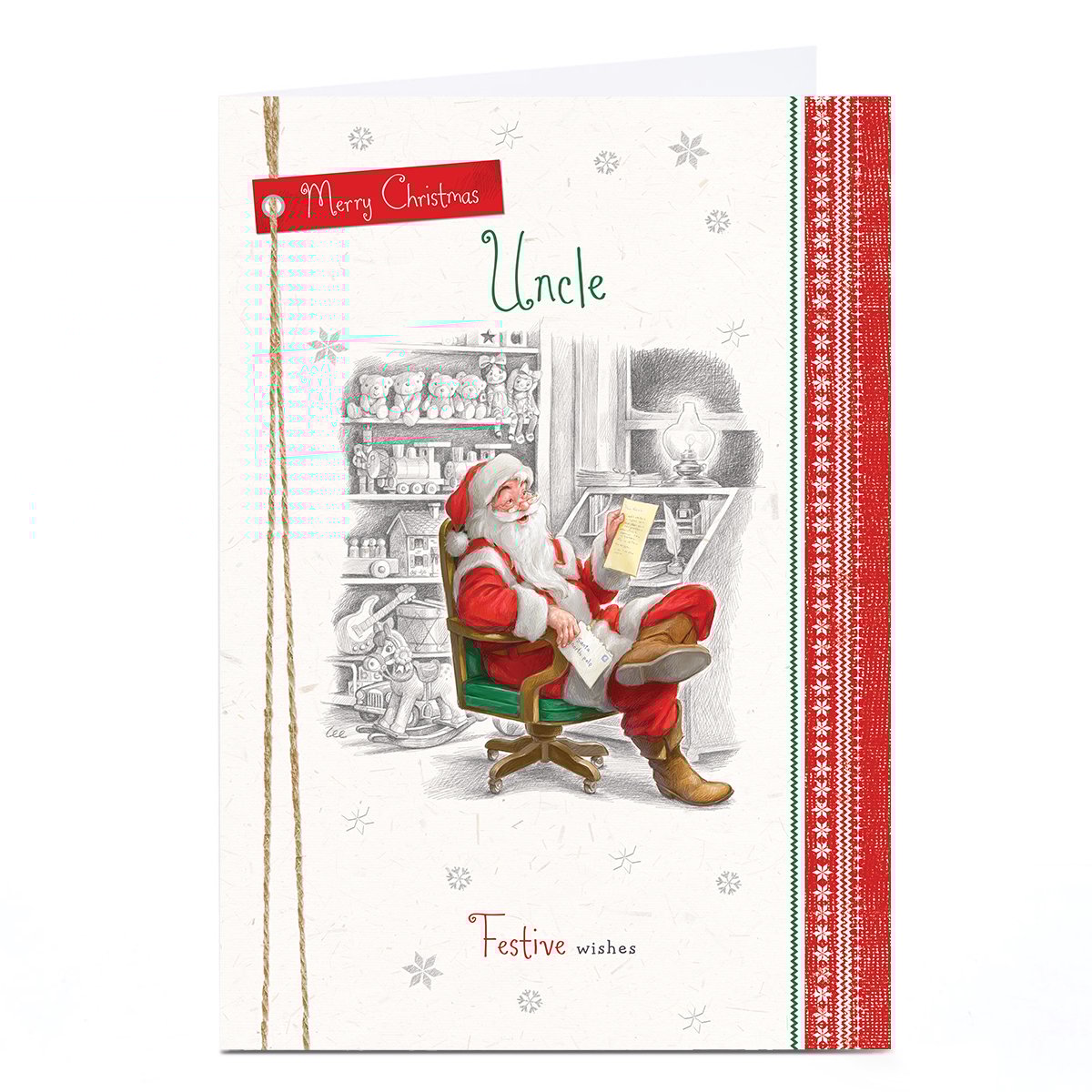 Personalised Christmas Card - Uncle