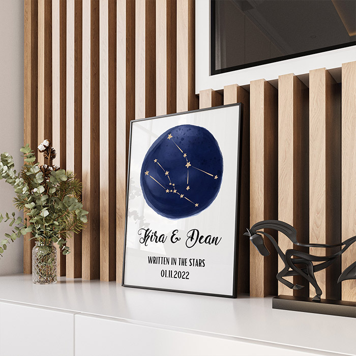 Personalised Couples Star Print