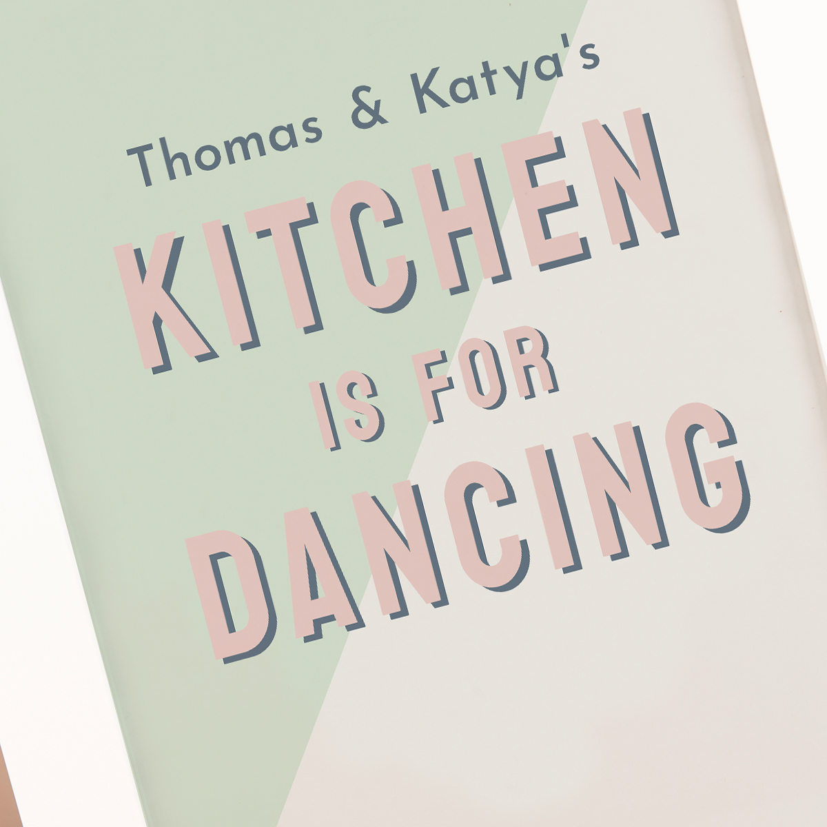 Personalised Kitchen Is For Dancing Framed Wall Art - Names