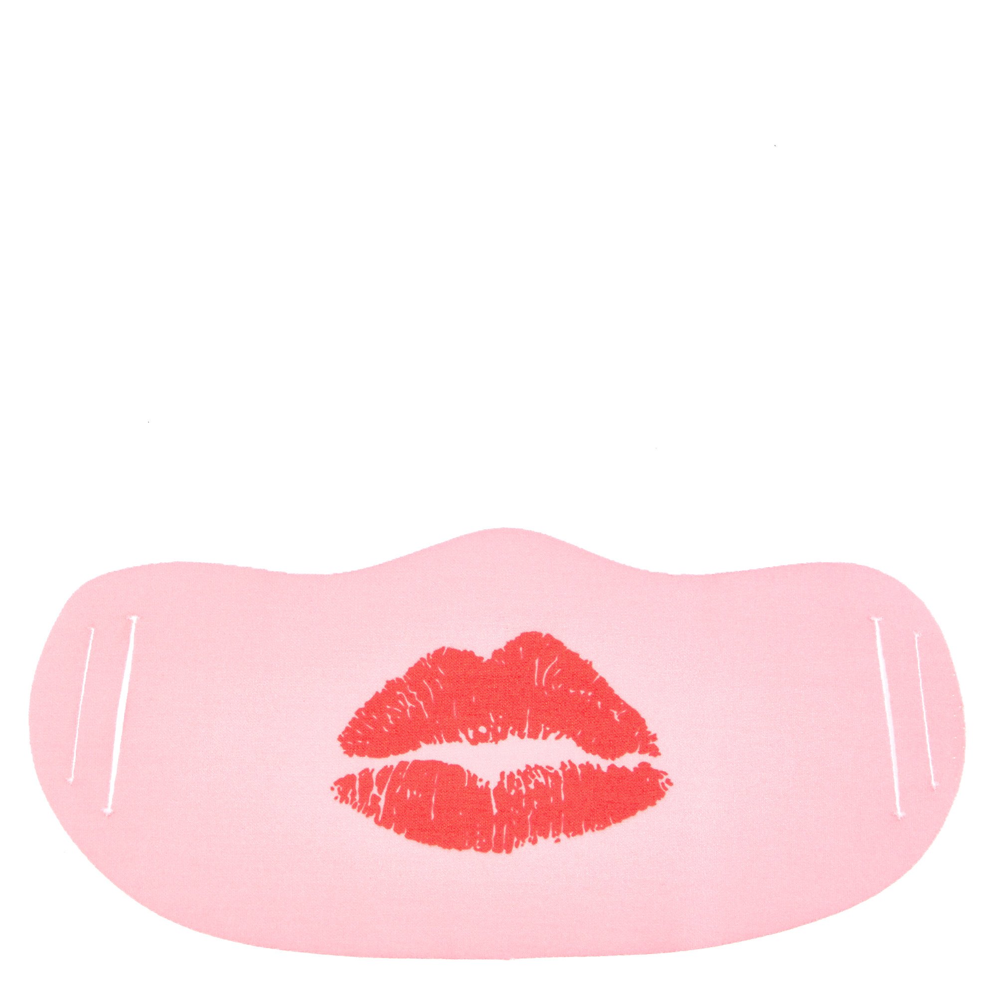 Washable Pink Lips Face Coverings - Pack Of 2