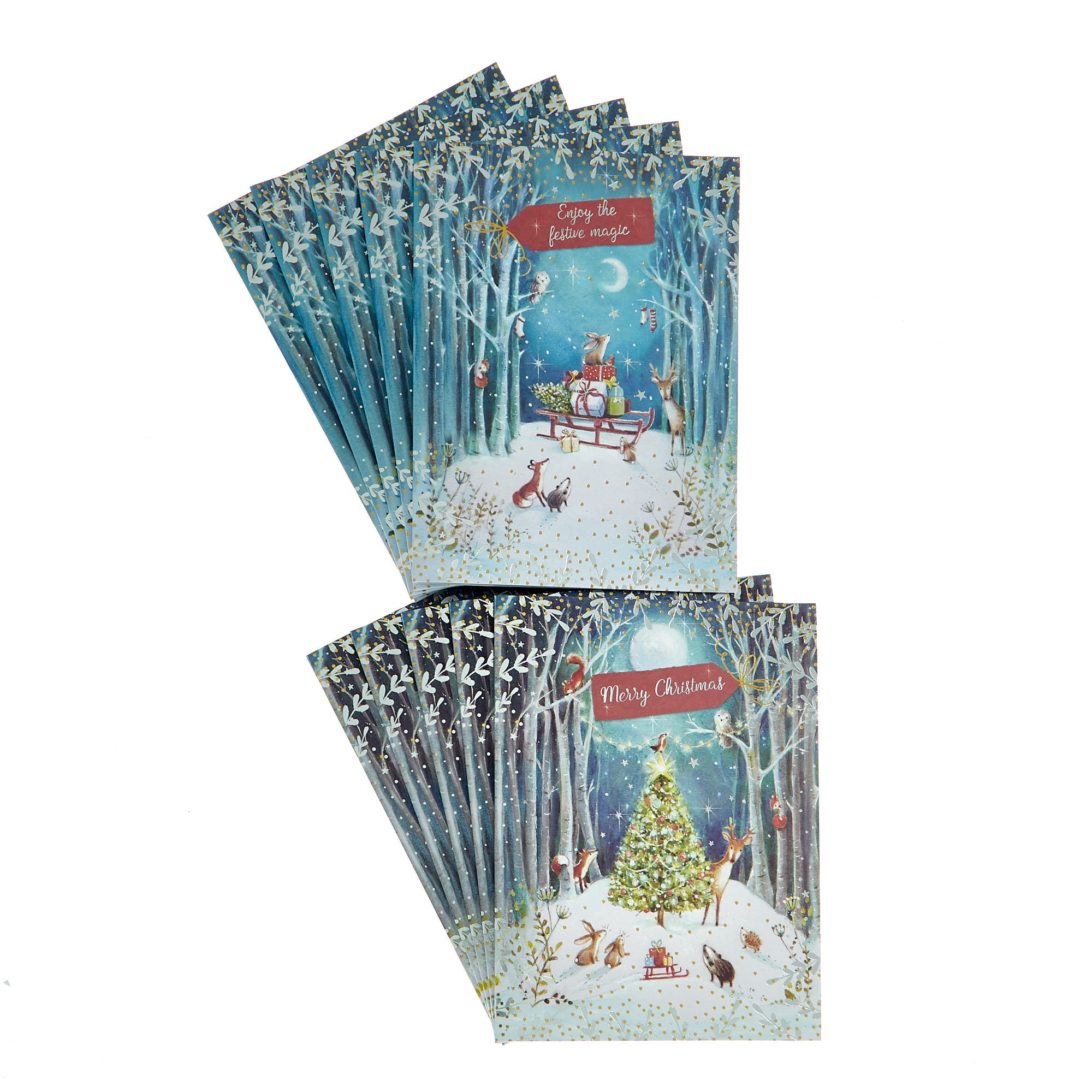 Buy 10 Deluxe Charity Boxed Christmas Cards Festive Woodland (2