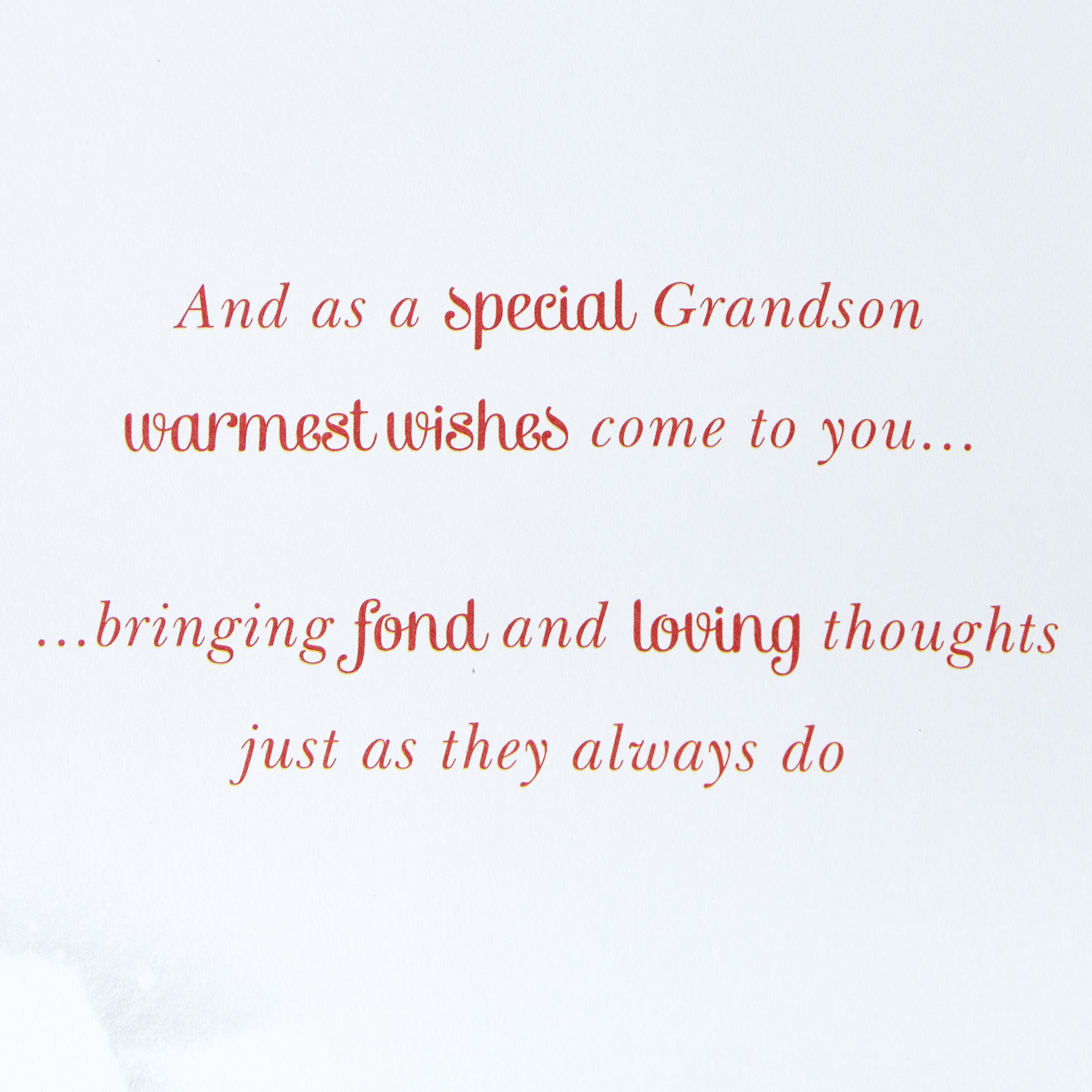 Christmas Card - For A Dear Grandson