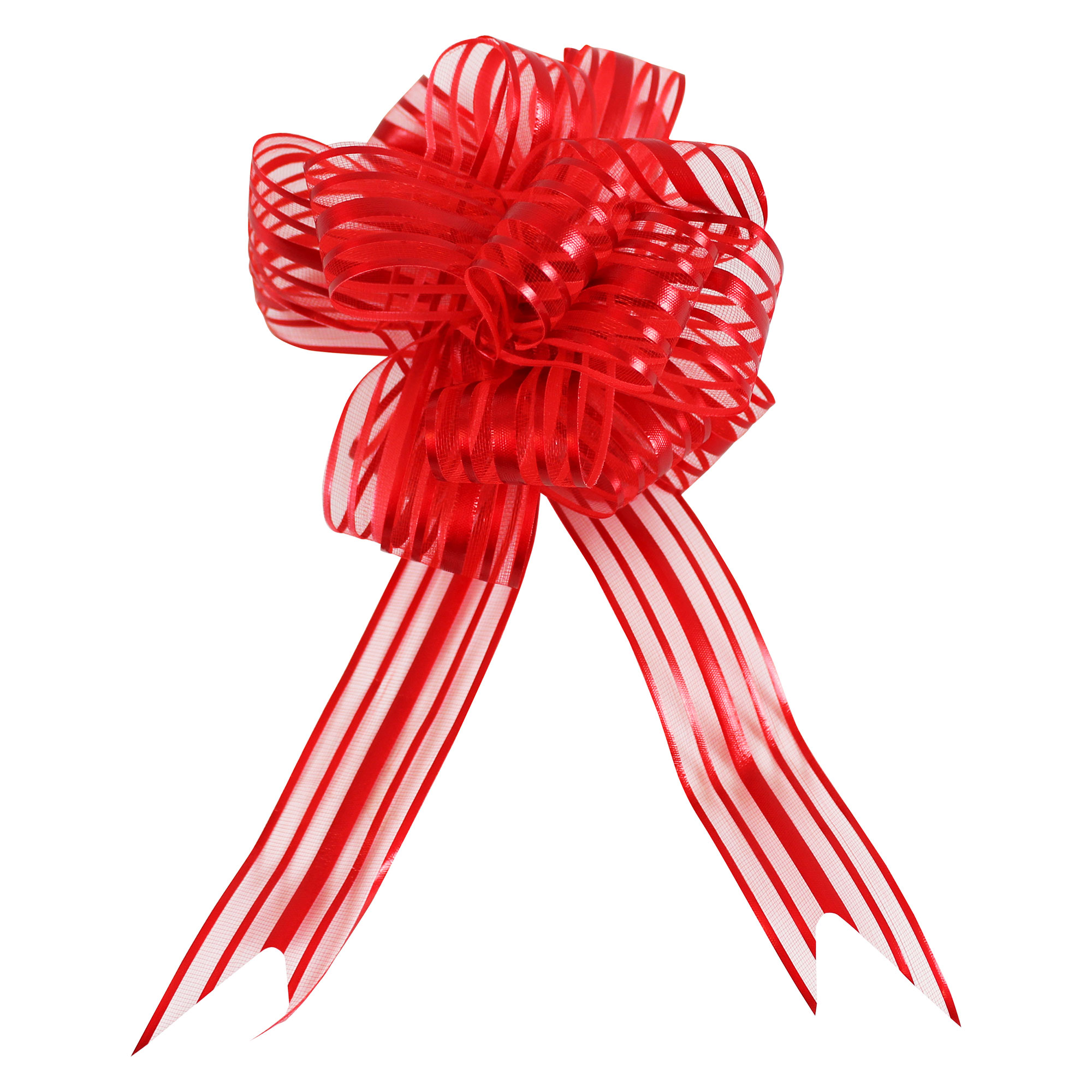 5-Inch Red Organza Pull Bow