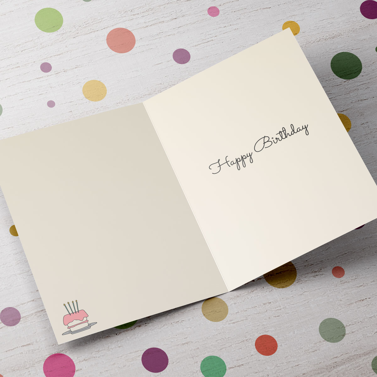 Personalised Birthday Card - Cake, Booze, Birthdaying