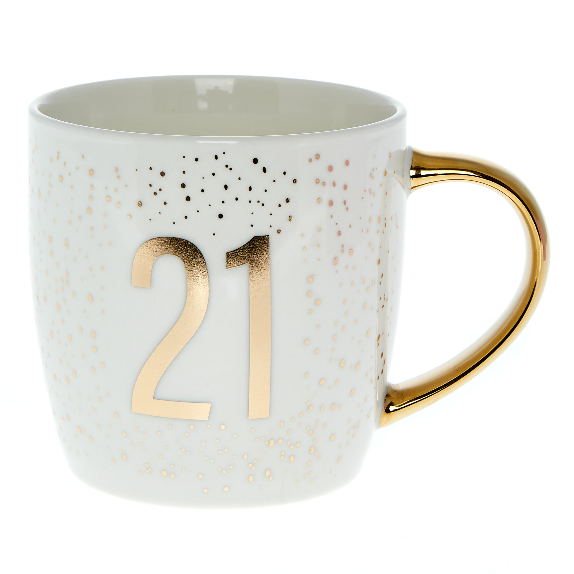 Gold Confetti 21st Birthday Mug