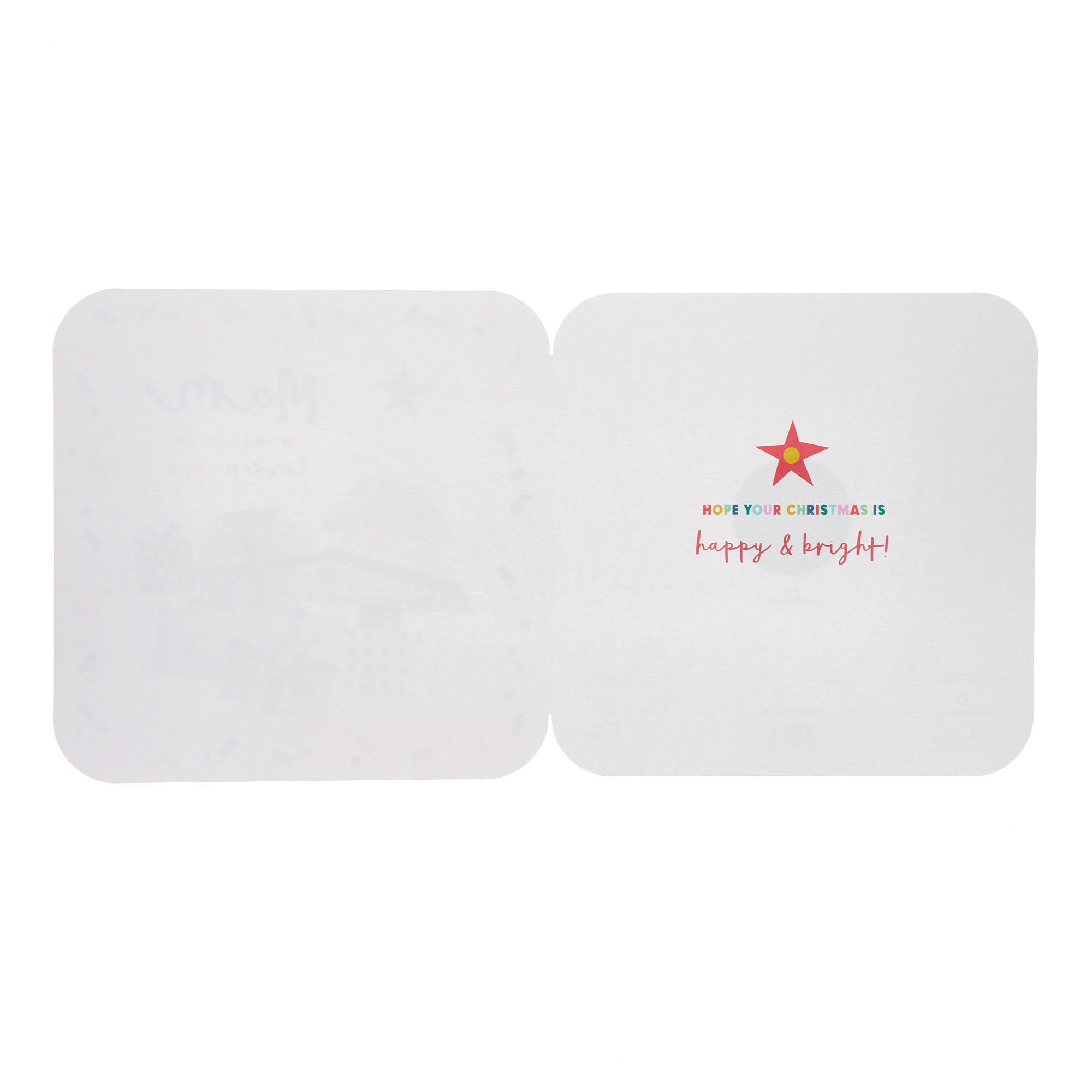 Platinum Mam Tree & Confetti Christmas Card
