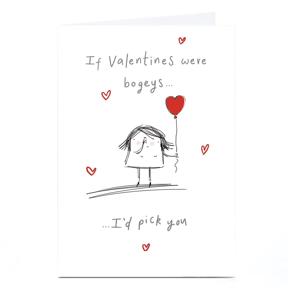 Personalised Valentine's Day Card - If Valentines Were Bogeys