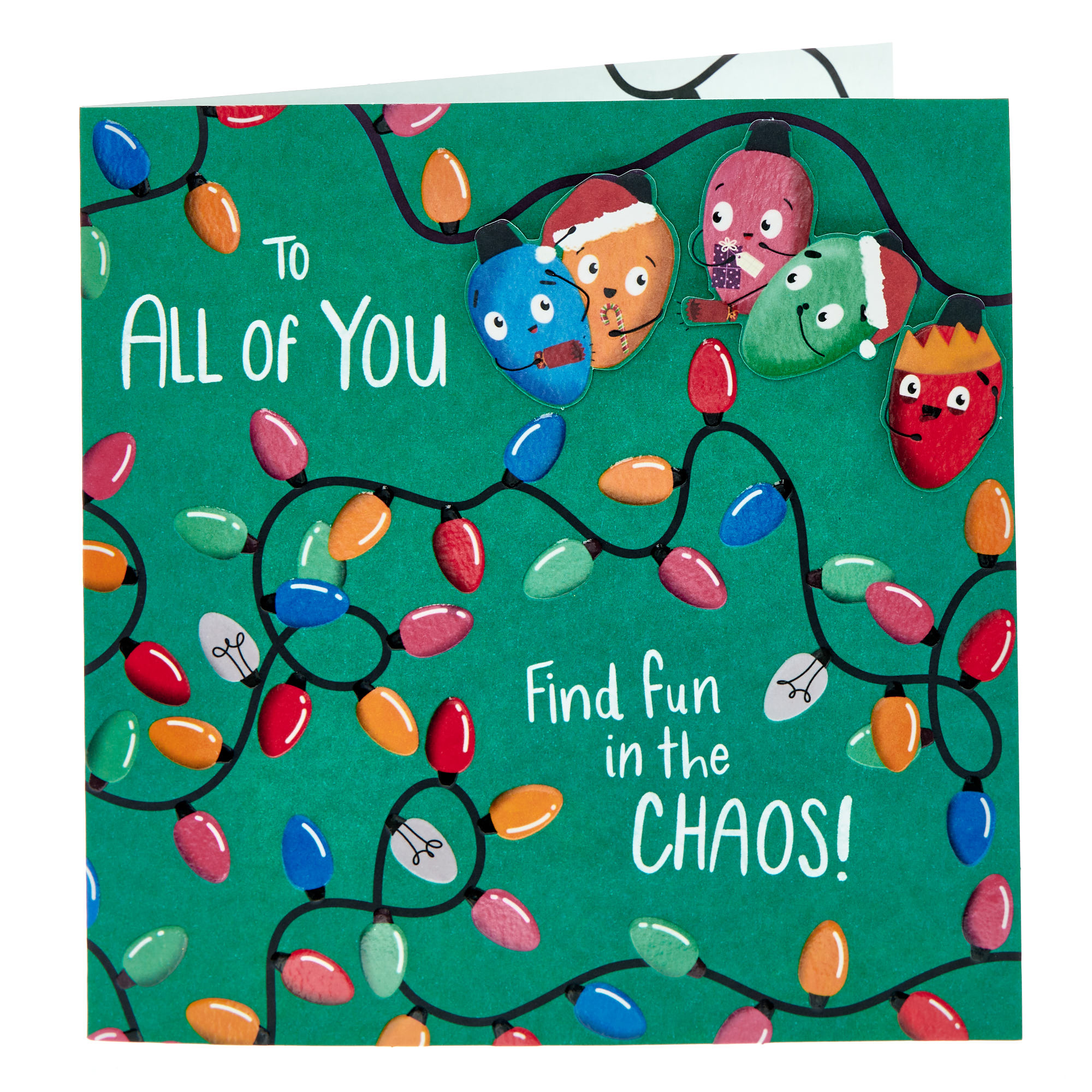 To All f You Fun & Chaos Fairy Lights Christmas Card