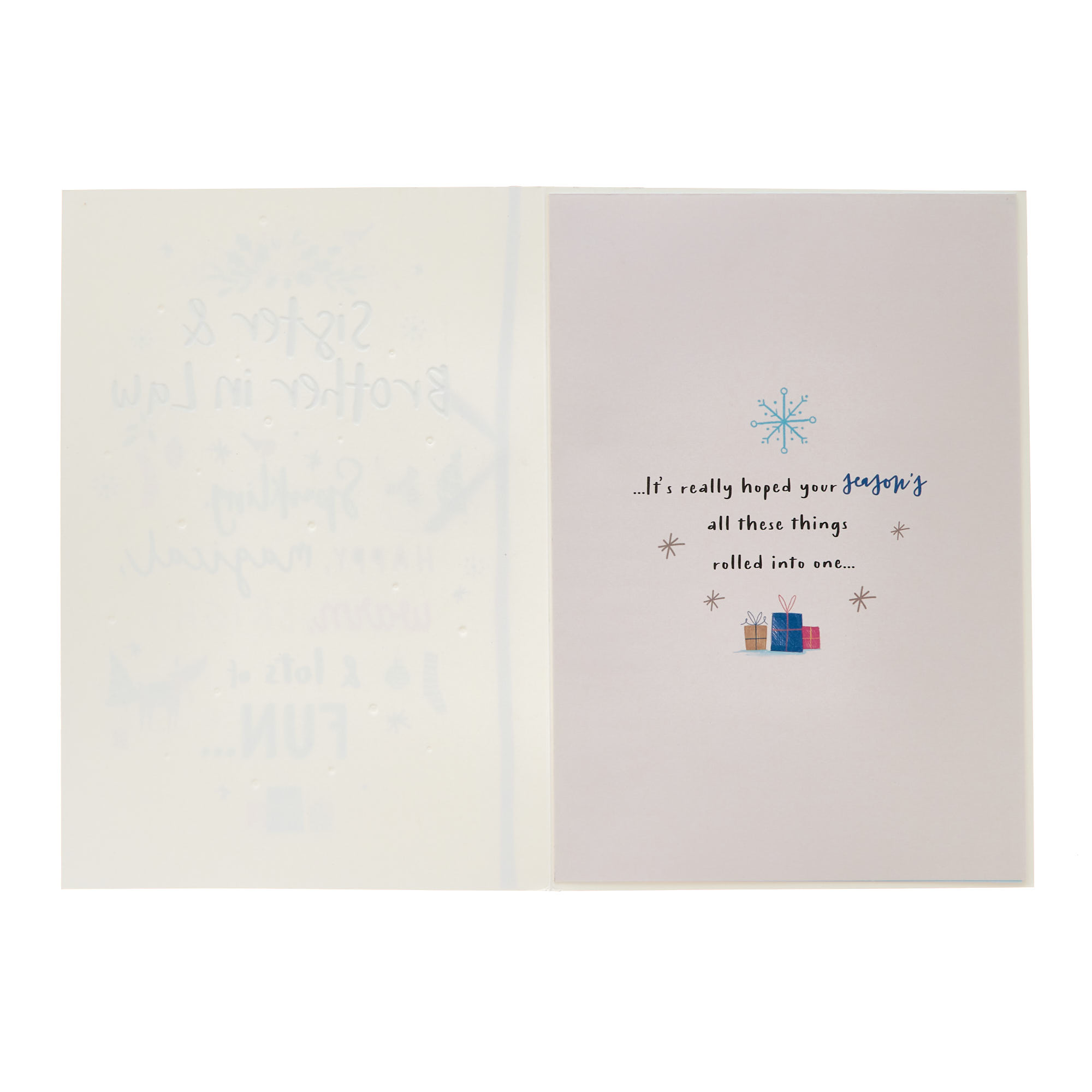 Sister & Brother In Law Fun Bright & Fun Christmas Card