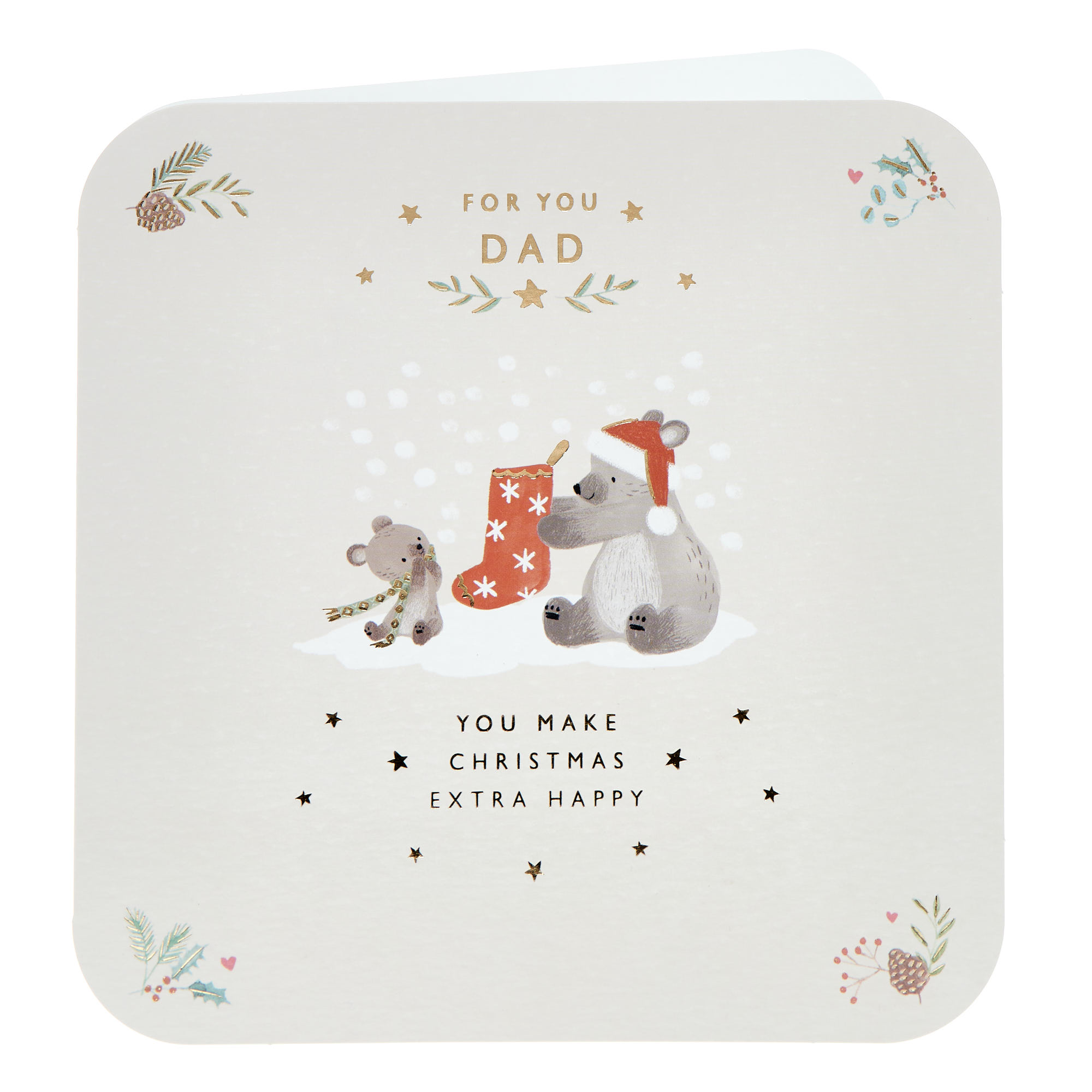 Dad Bears & Stocking Christmas Card