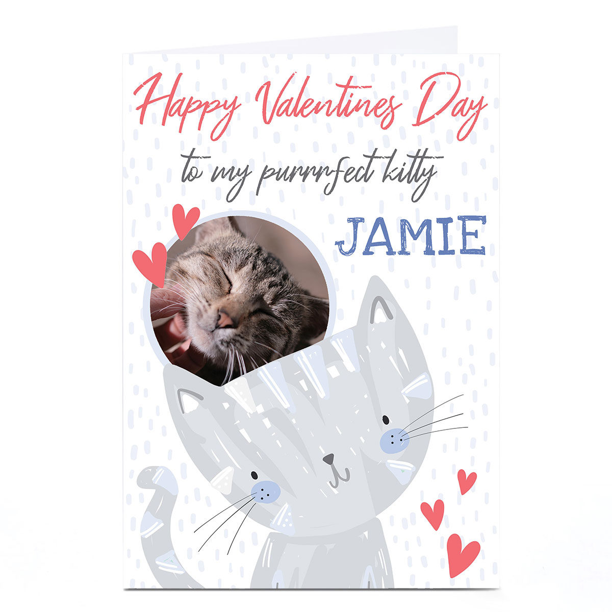 Photo Juniper & Rose Valentine's Day Card - To The Cat, Blue