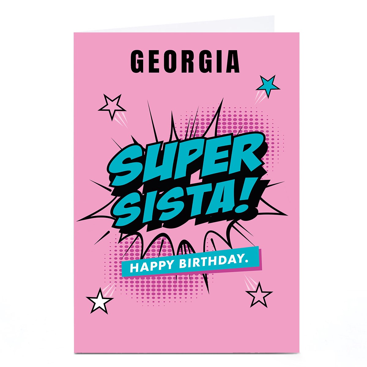 Personalised Hello Munki Birthday Card - Super Sista