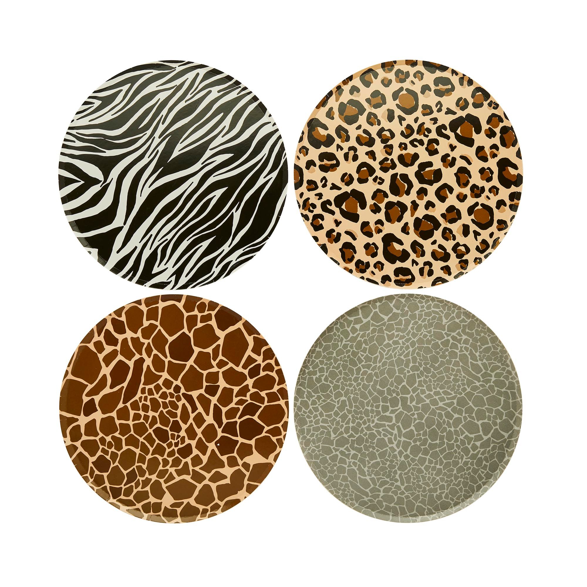 Animal Print Paper Plates - Pack of 8