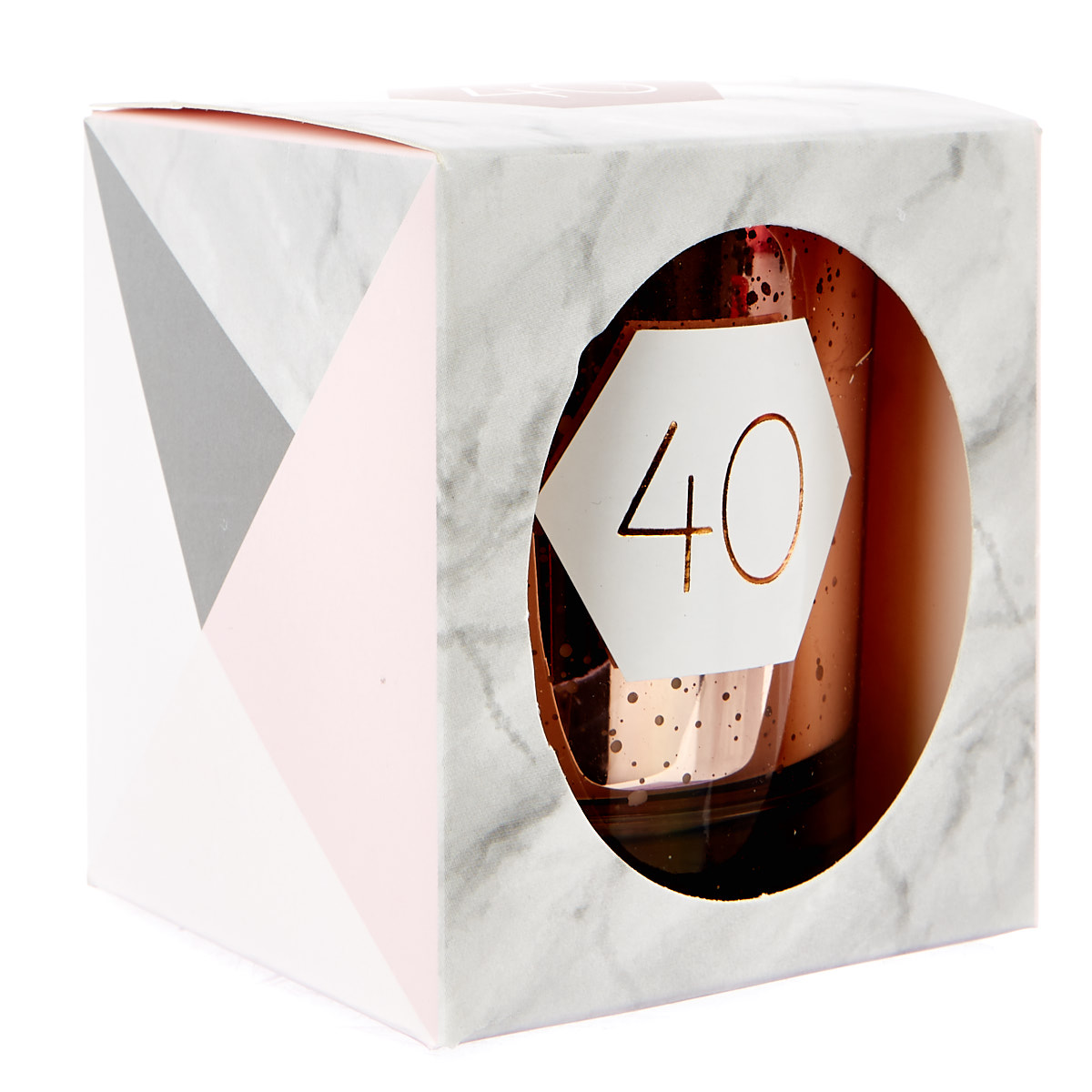 Rose Gold Vanilla Scented 40th Birthday Candle