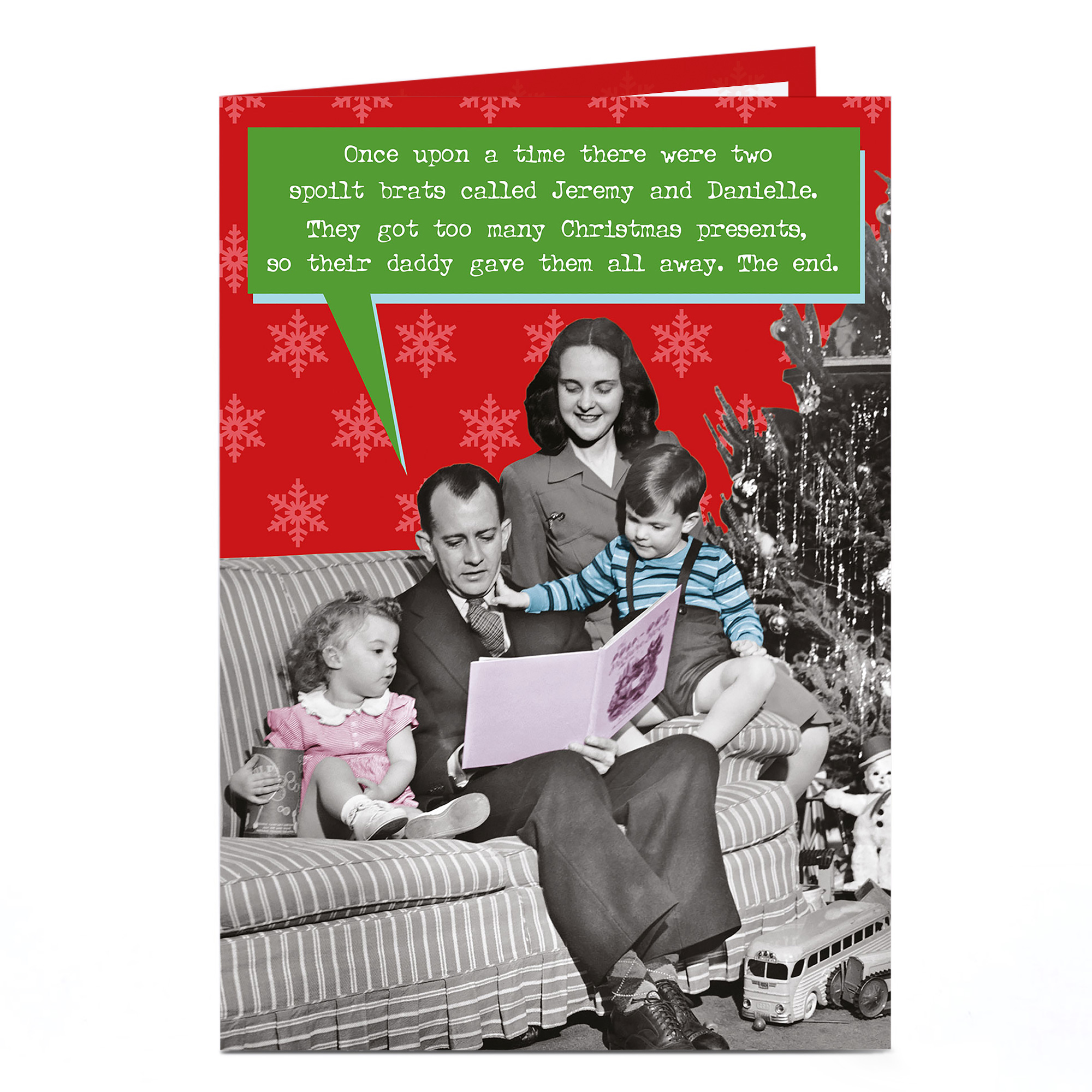 Personalised Christmas Card - Spoilt Brats Story Time