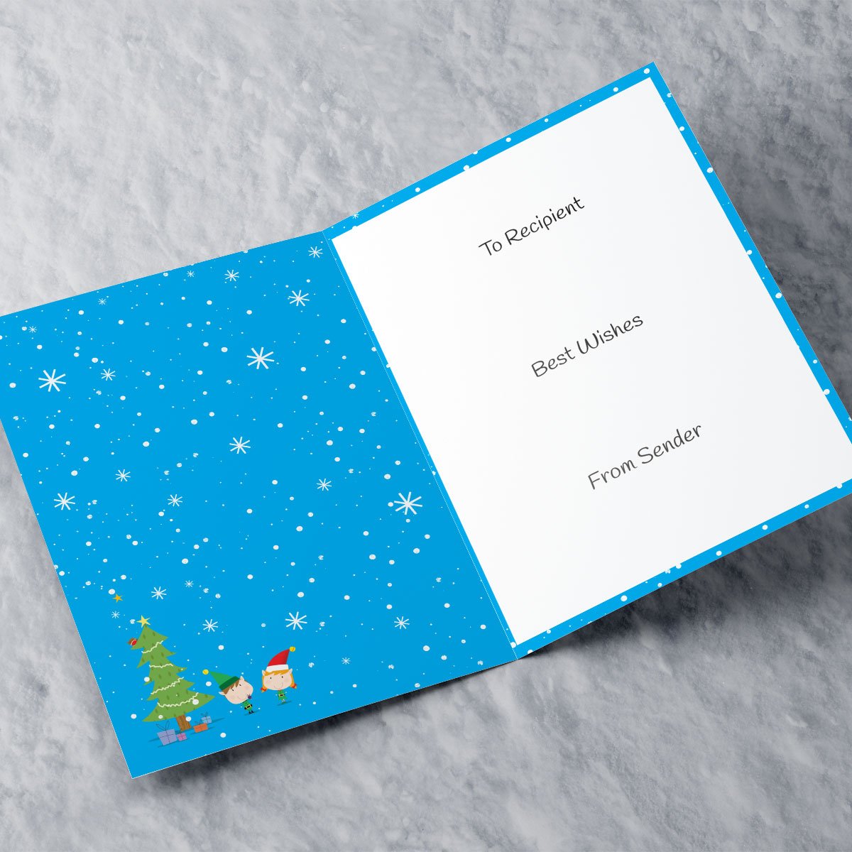 Photo Christmas Card - Santa, Elves And Rudolf