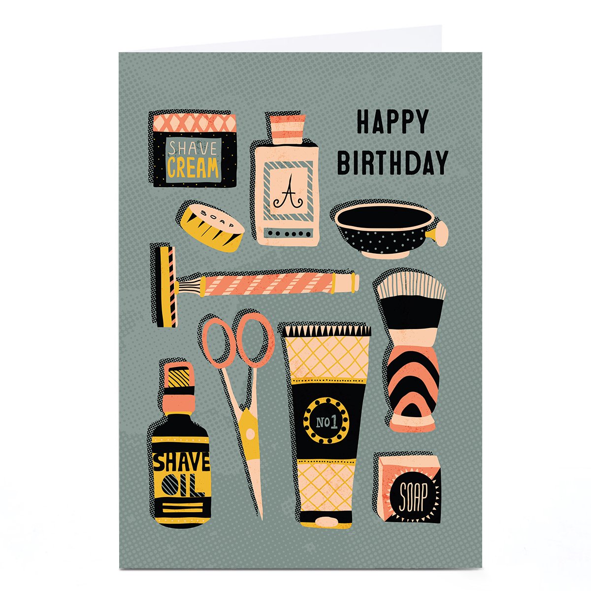 Personalised Rebecca Prinn Birthday Card - Shaving