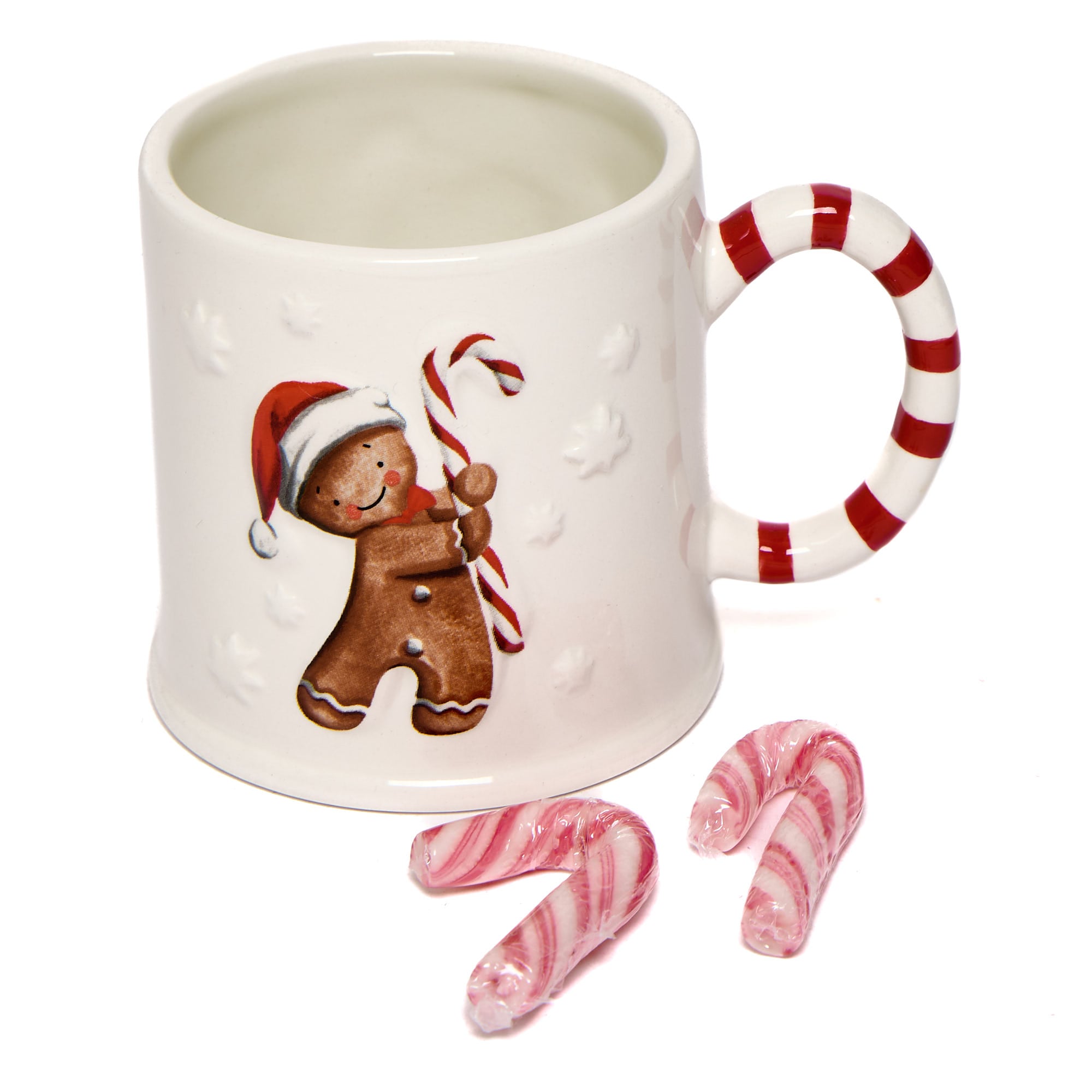 Happy Holidays Mug, Hot Chocolate & Candy Cane Set