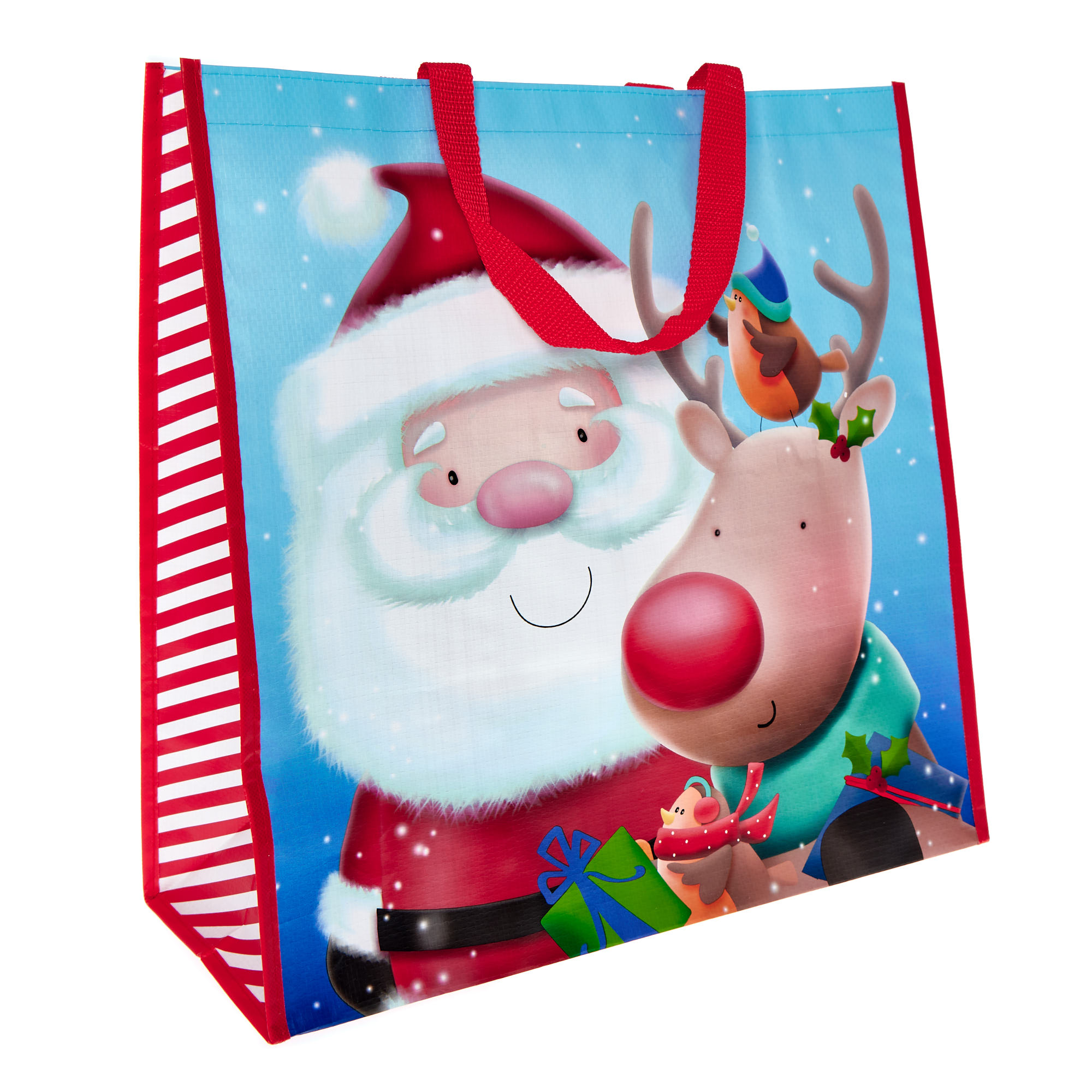Cute Santa Jumbo Square Christmas Gift Bag For Life