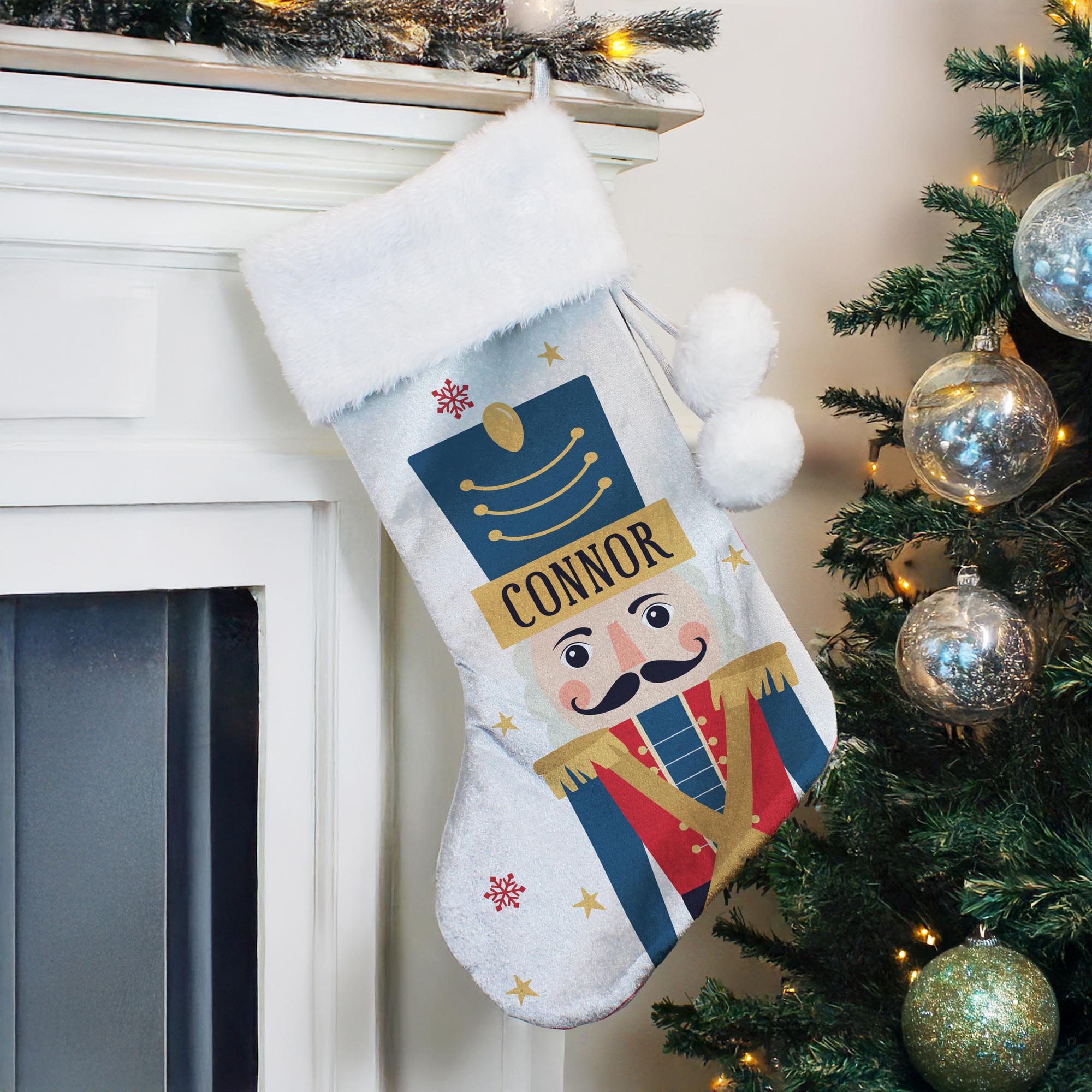 Personalised Nutcracker Christmas Stocking,  Personalised Nutcracker Christmas Stocking