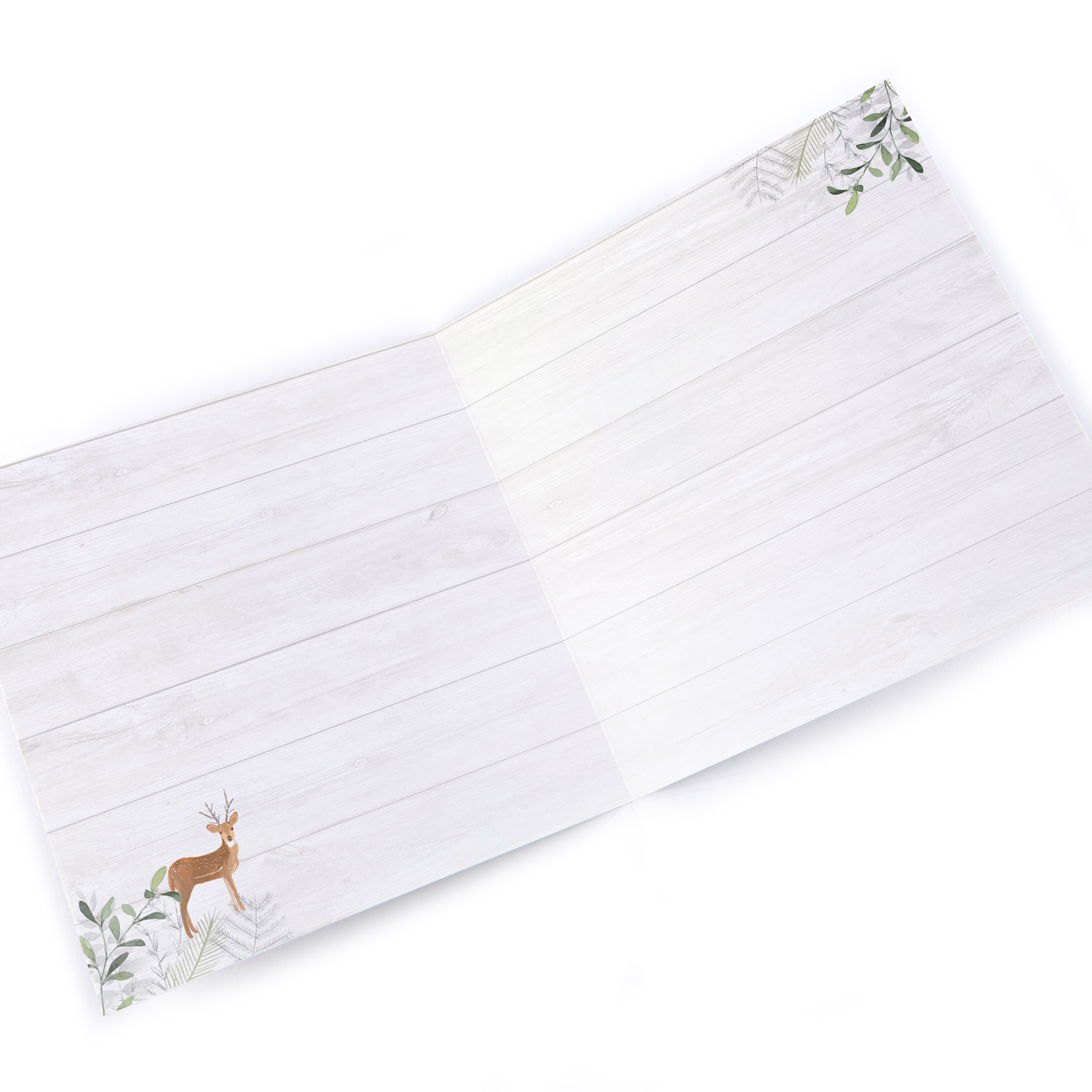 Personalised Christmas Card - Deer & Tree