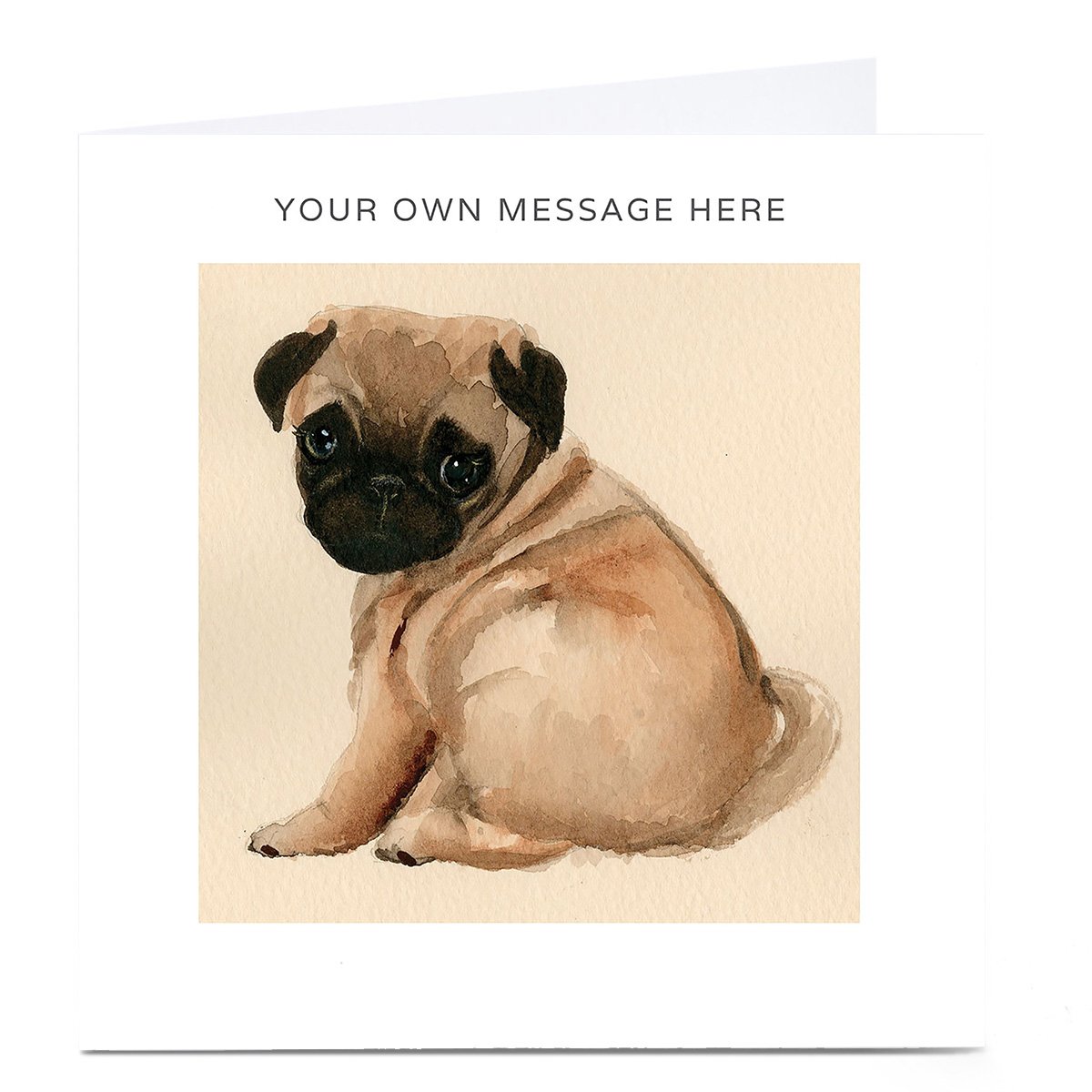 Personalised Card - Pug Painting