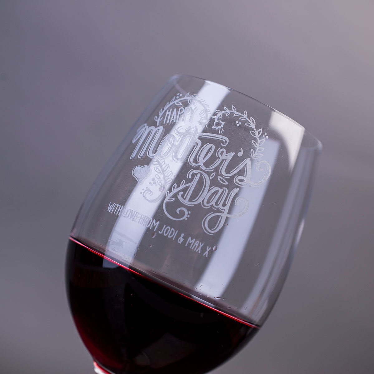 Personalised Happy Mother's Day Wine Glass