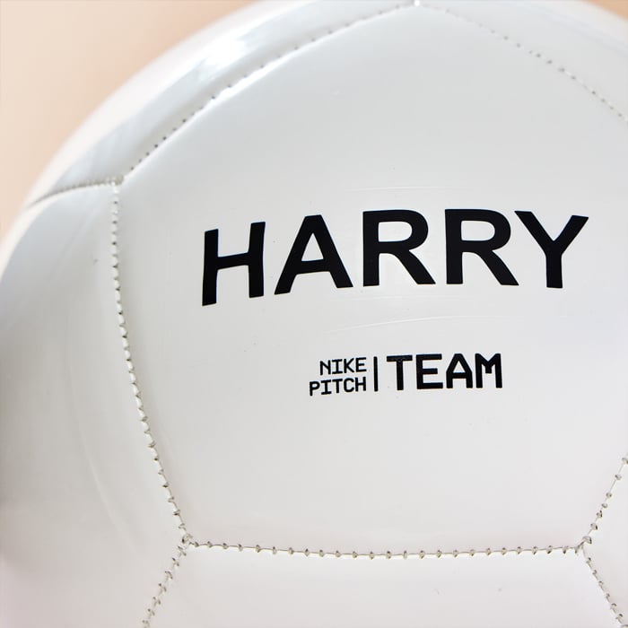 Personalised Black & White Nike Football - Name