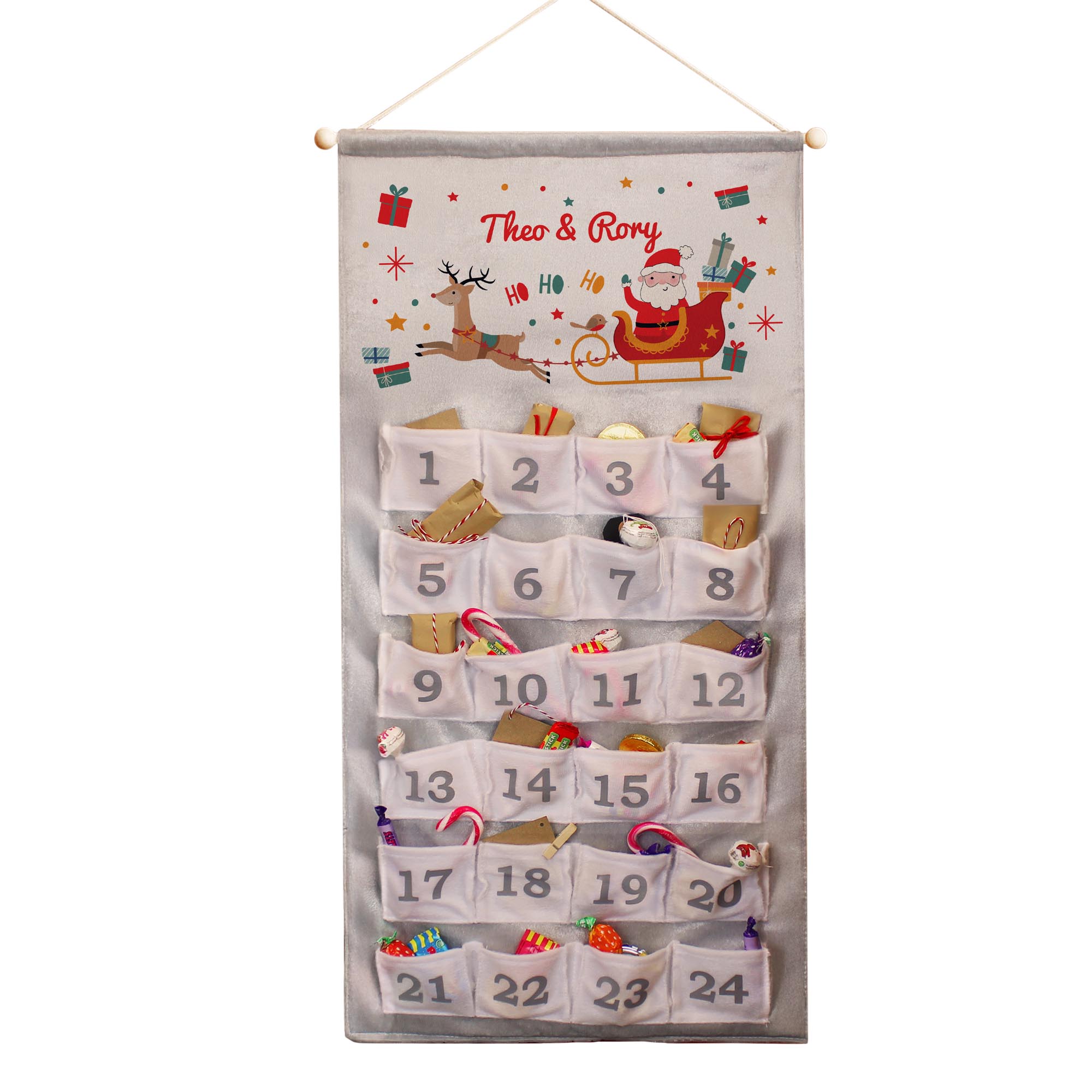 Personalised Santa Sleigh Advent Calendar
