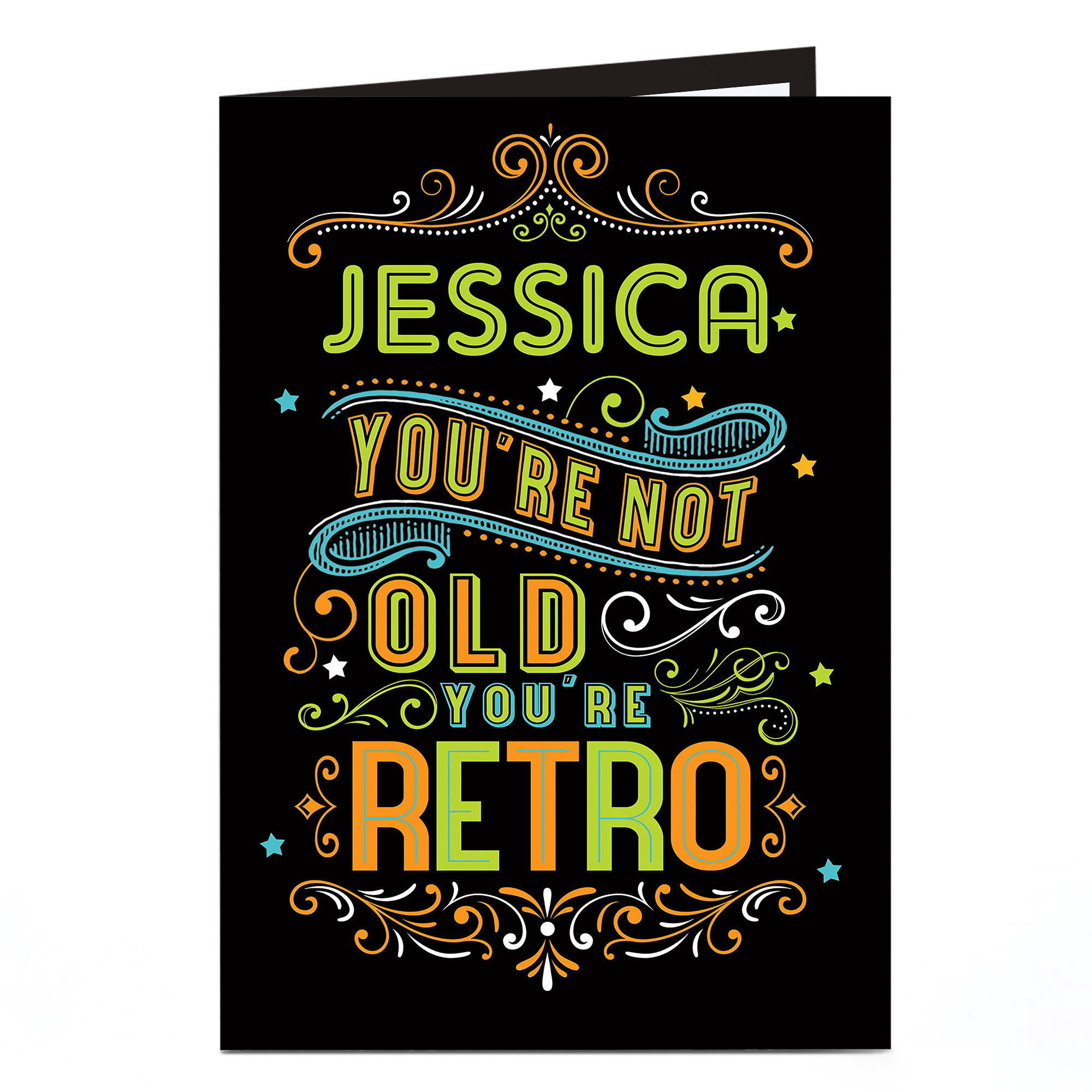 Personalised Birthday Card - Not Old, You're Retro
