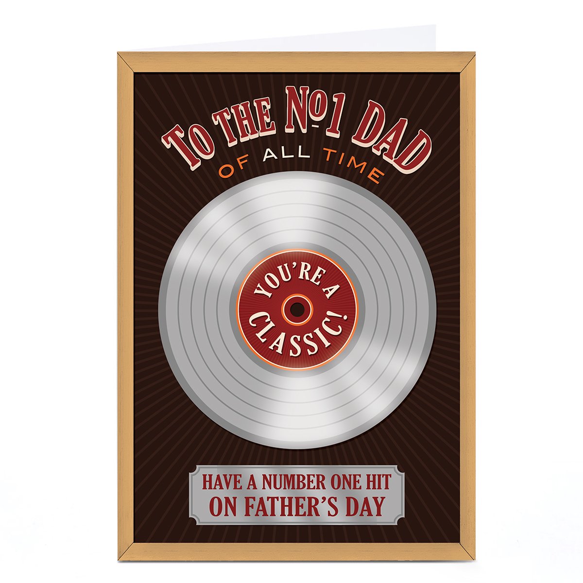 Personalised Father's Day Card - Classic Record, Dad