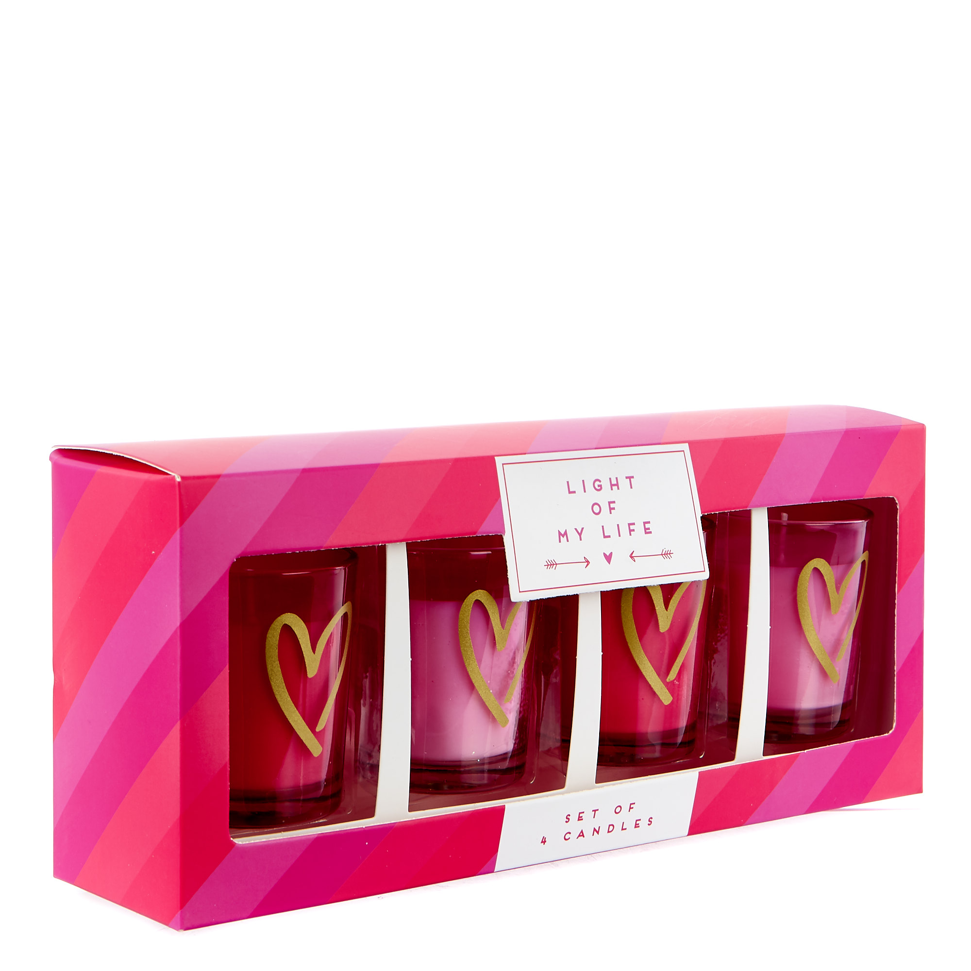 Valentine's Day Scented Candles - Set Of 4