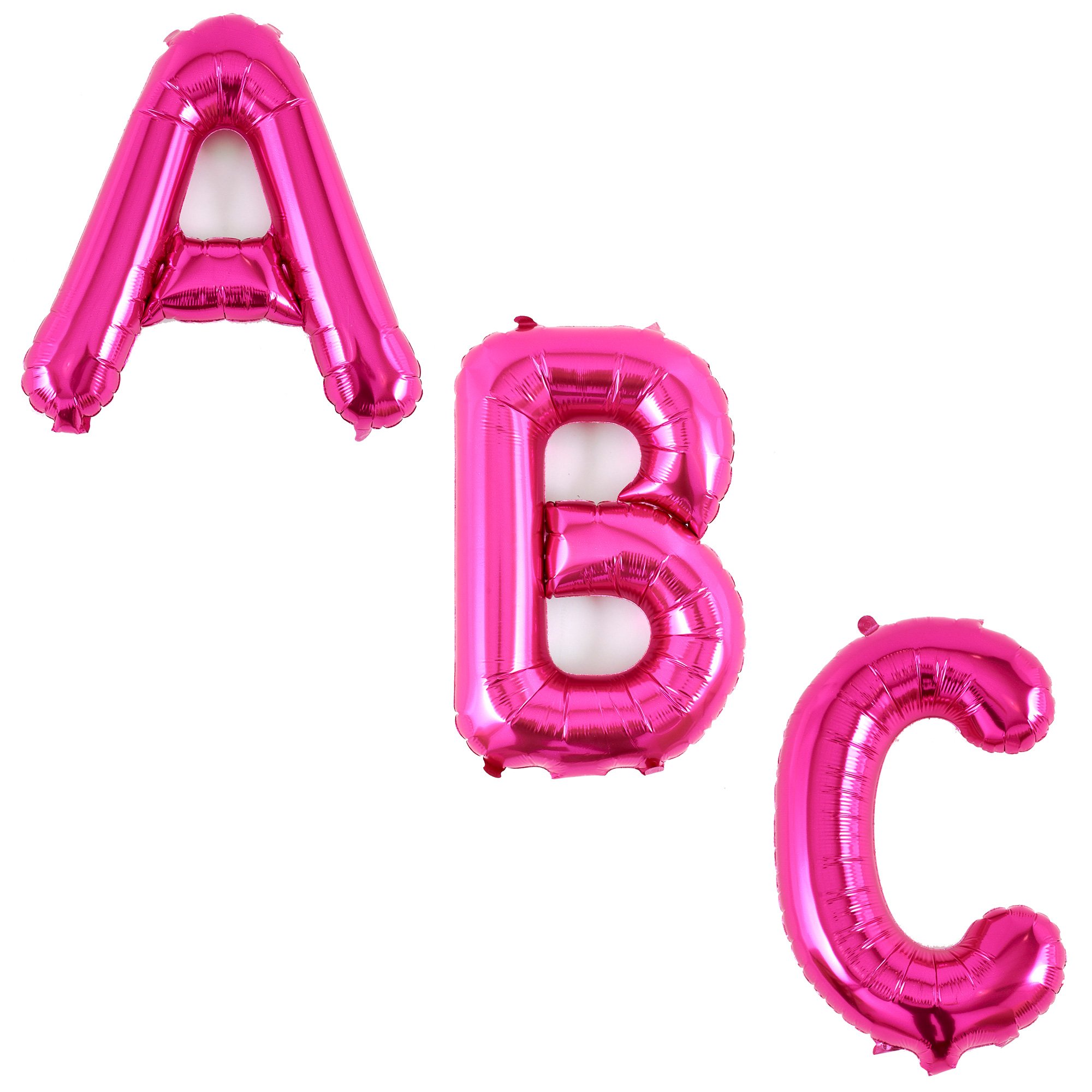 Pink Air-Inflated Letter Balloons - Deflated