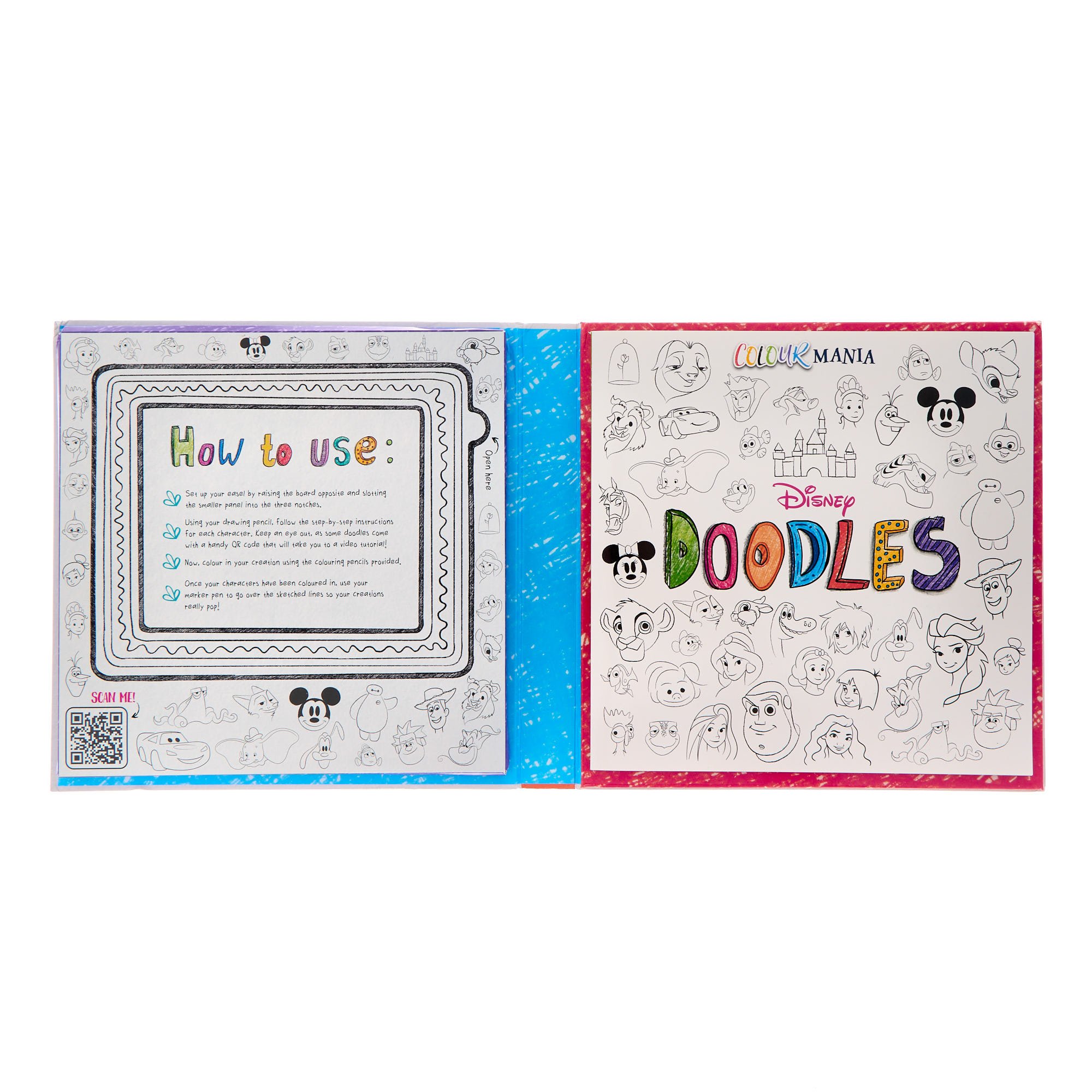 Colour Mania Disney Doodles & Built-In Easel