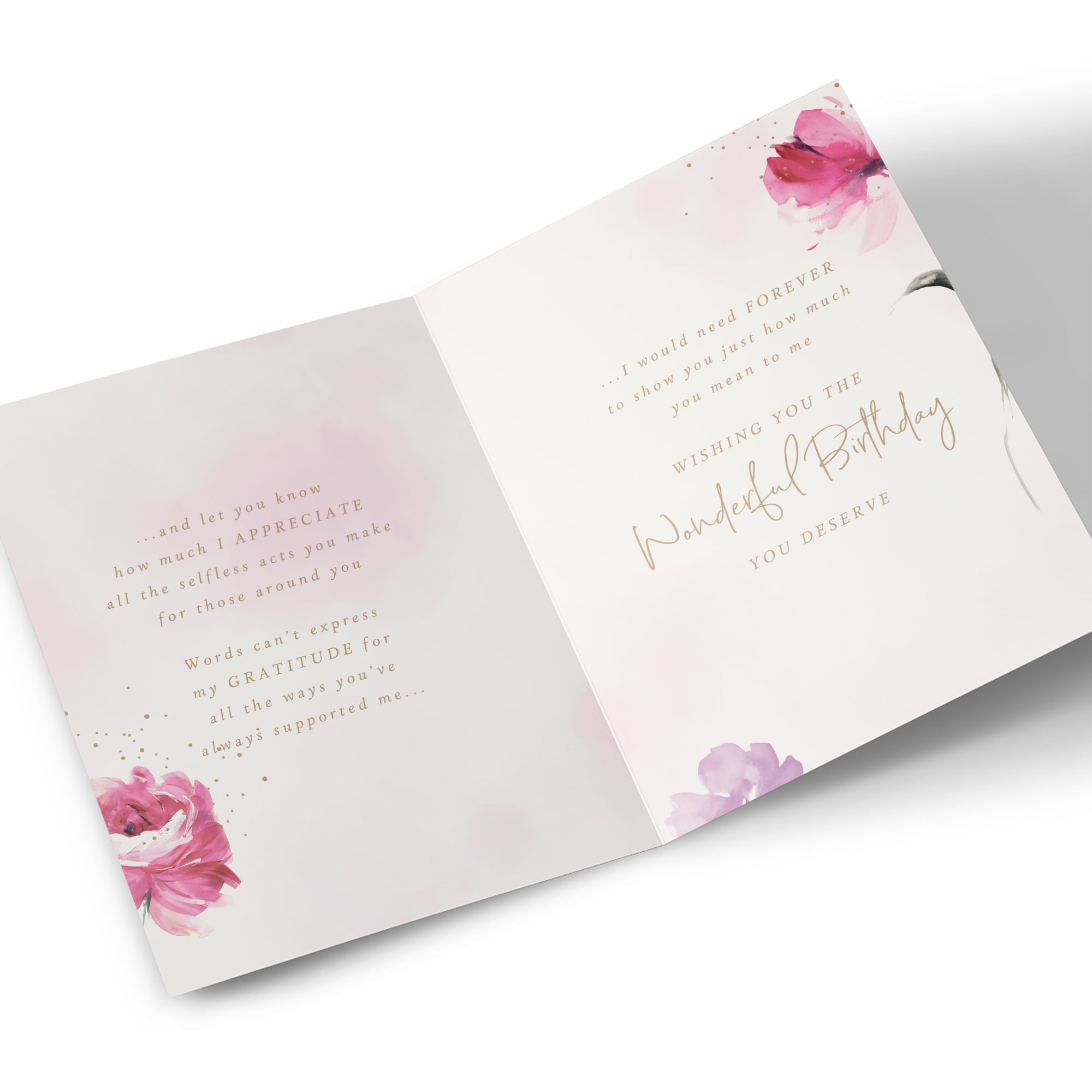Birthday Card - Truly Special Person Pink Flowers, Mum