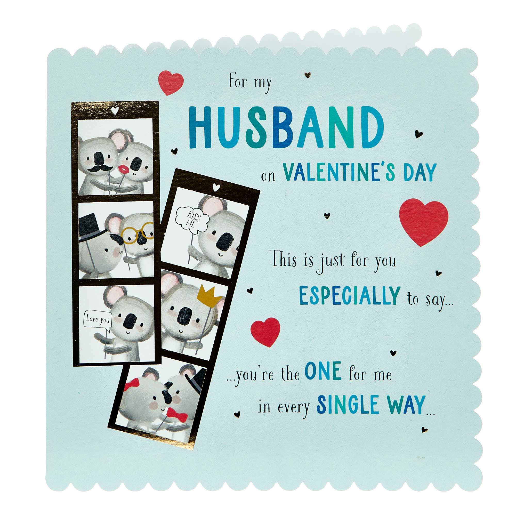 Platinum Valentine's Day Card - Husband Koala