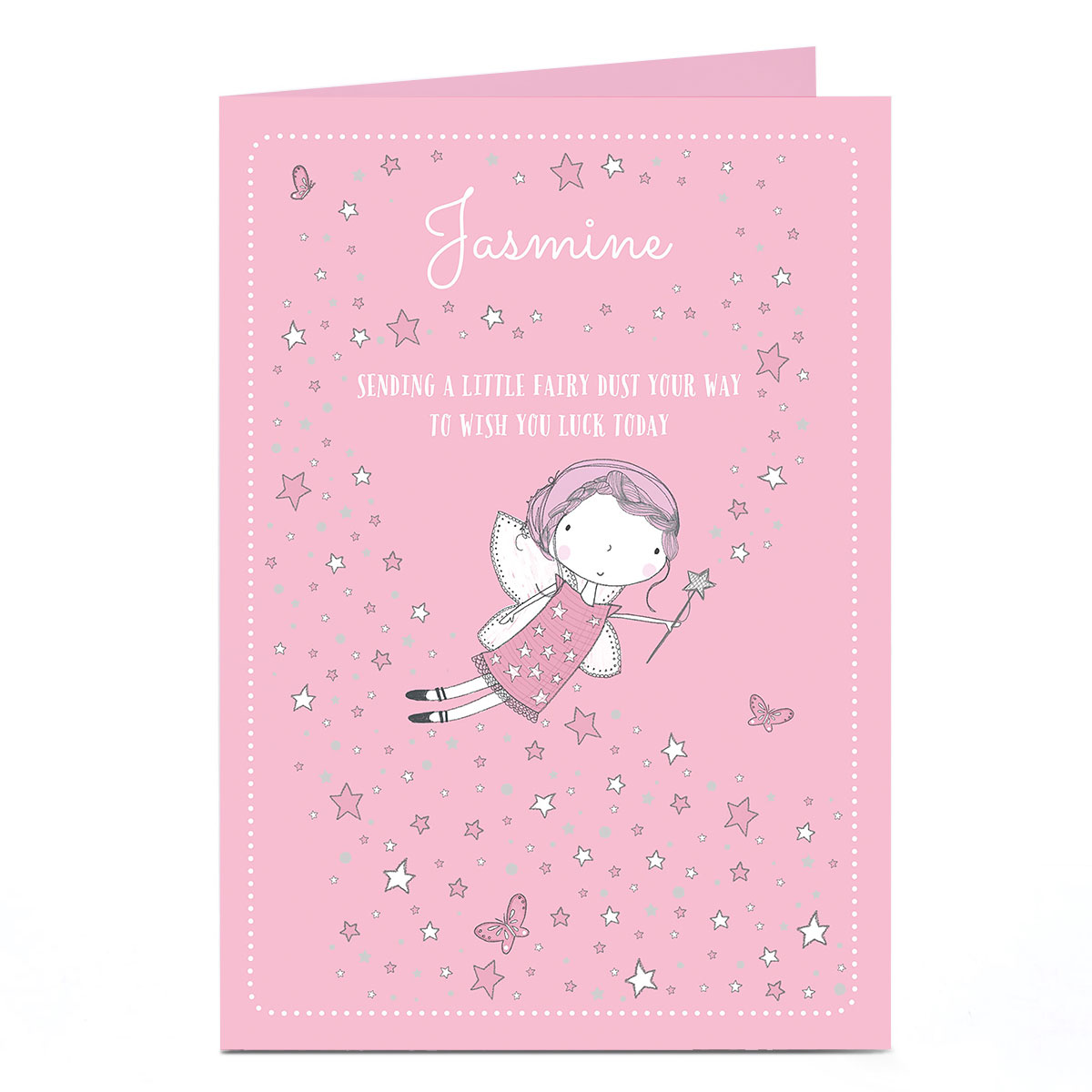 Personalised Good Luck Card - Fairy Dust