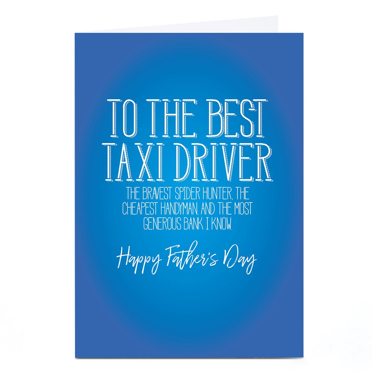Personalised Punk Father's Day Card - The Best Taxi Driver