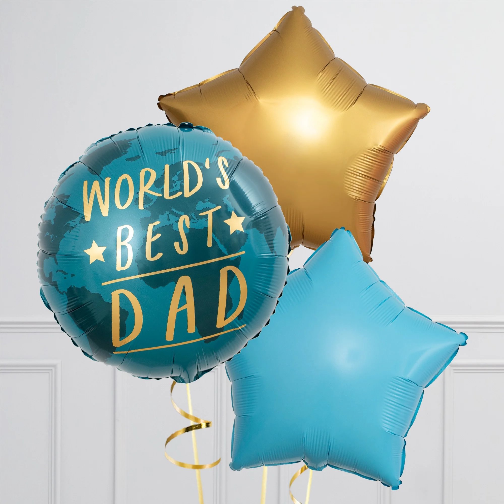 Happy Father's Day Supershape & Foil Balloon Package - Delivered Inflated!