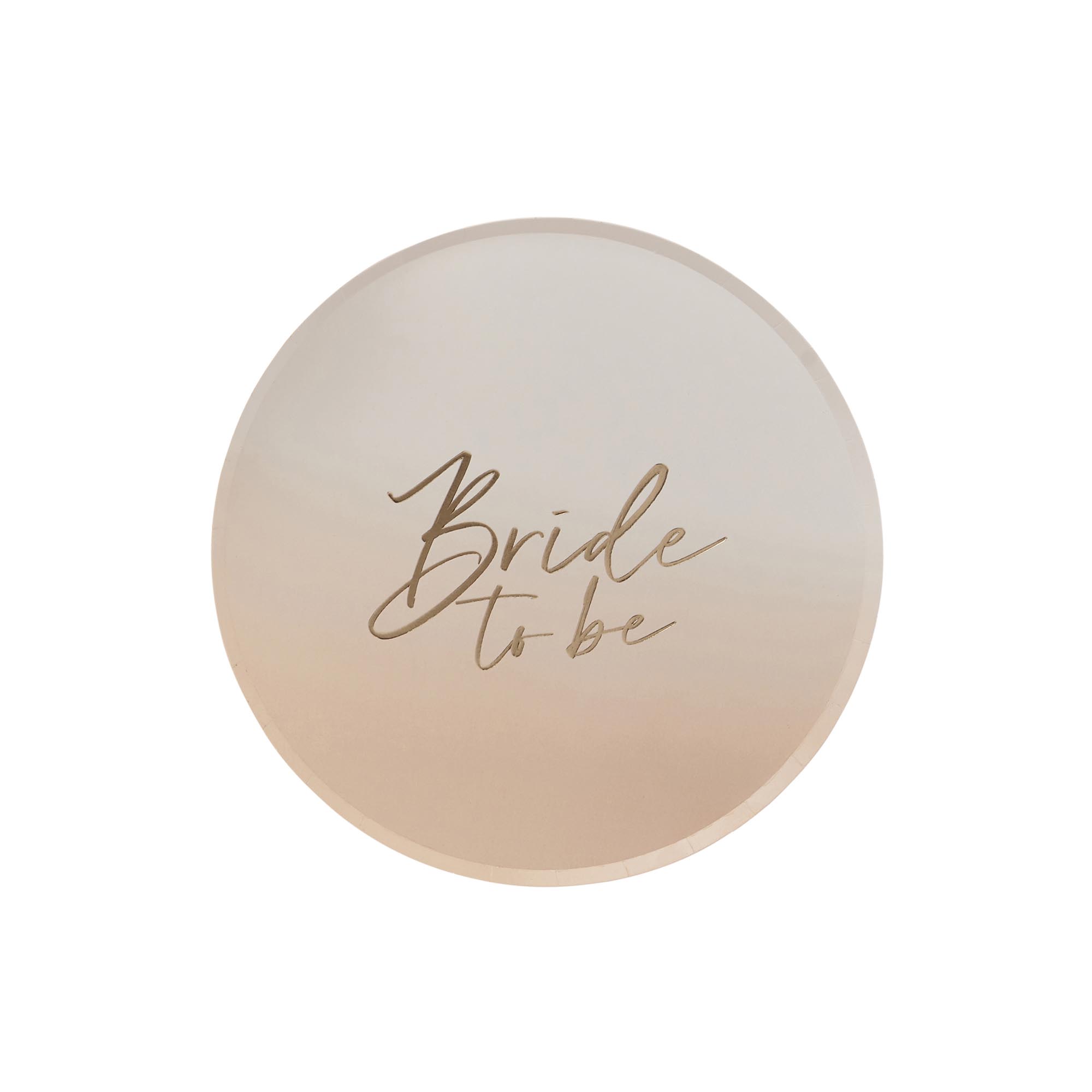 Bride To Be Paper Plates - Pack of 8