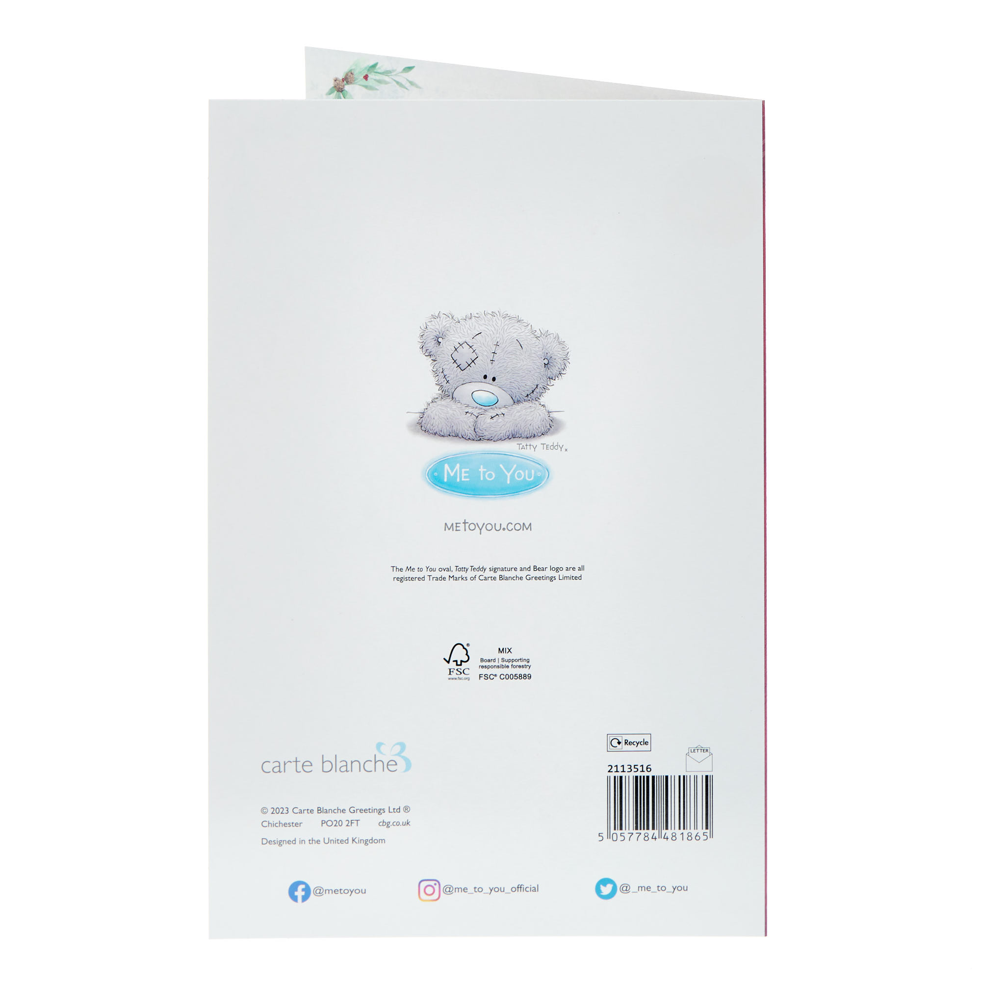 To Both Of You Me To You Tatty Teddy Christmas Card