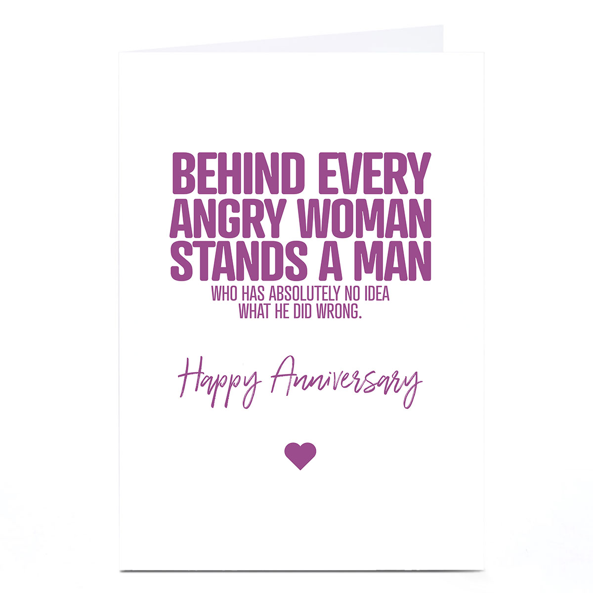 Personalised Punk Cards Anniversary Card - Angry Woman