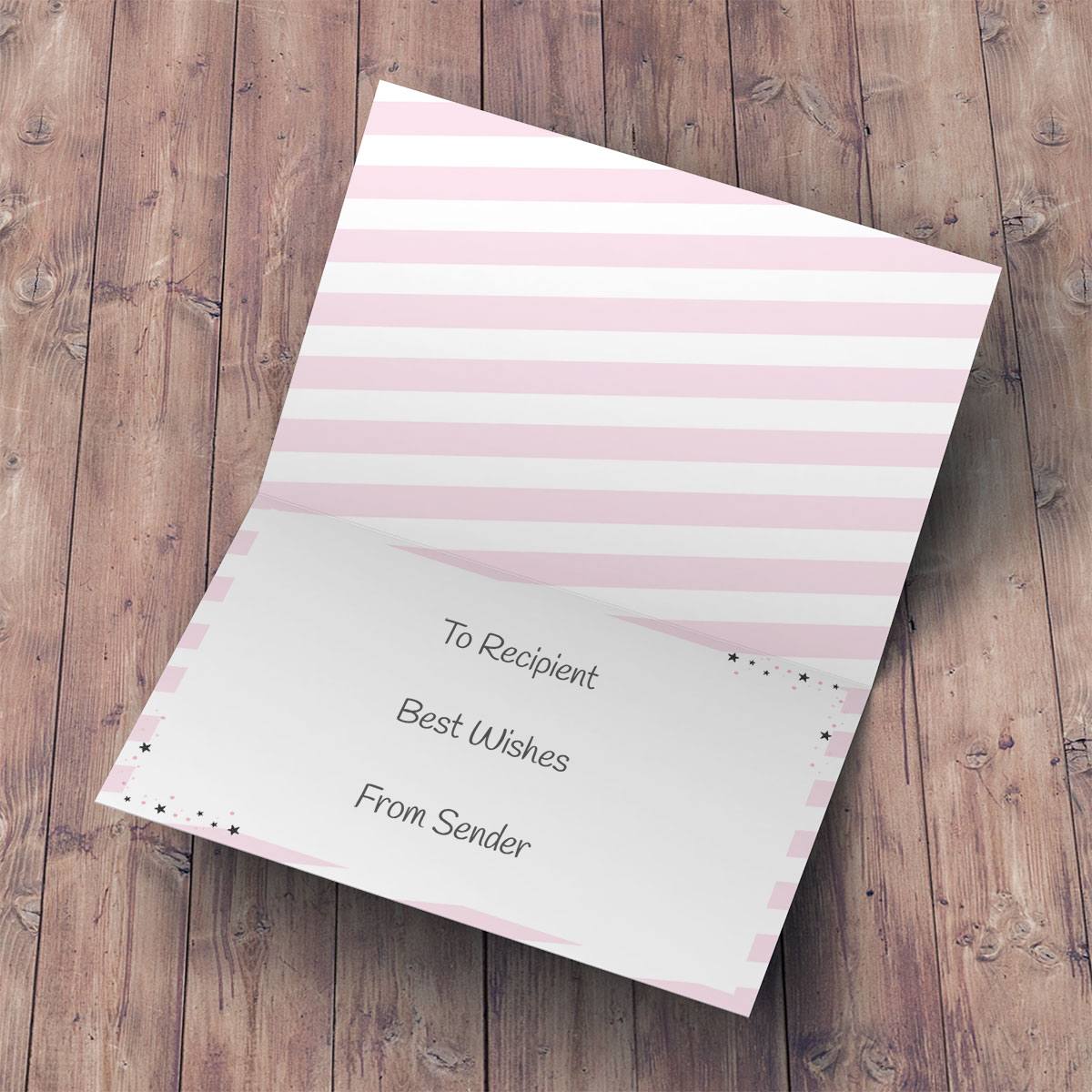 Photo Upload Mother's Day Card - Stripes With White Frame