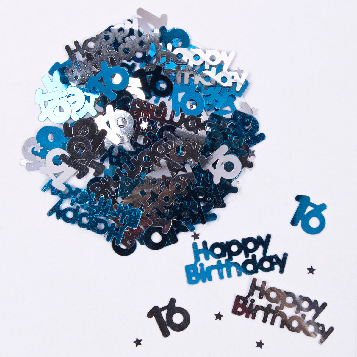 Blue & Silver Aged 16 Foil Table Confetti