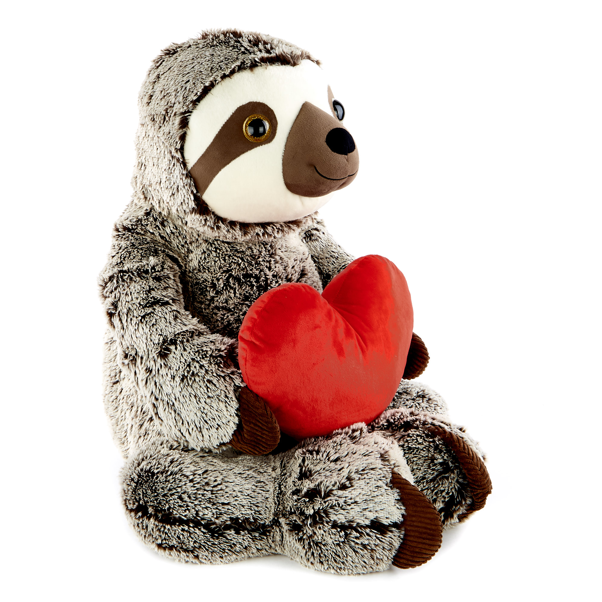 Giant Valentine's Day Sloth With Heart Soft Toy