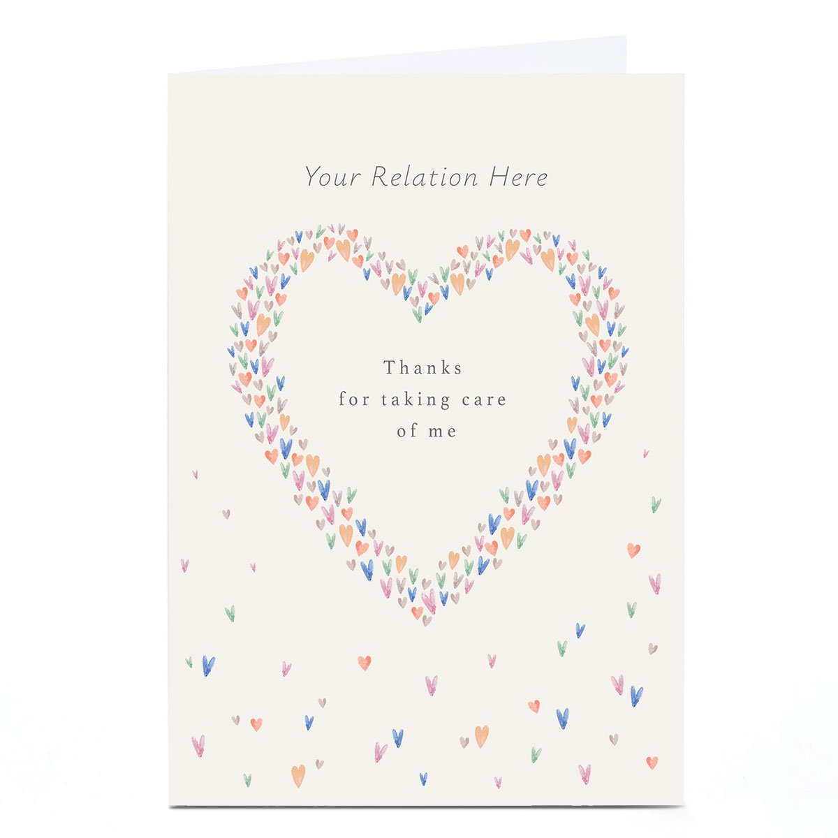 Personalised Mother's Day Card - Heart of Hearts Thanks, Any Relation
