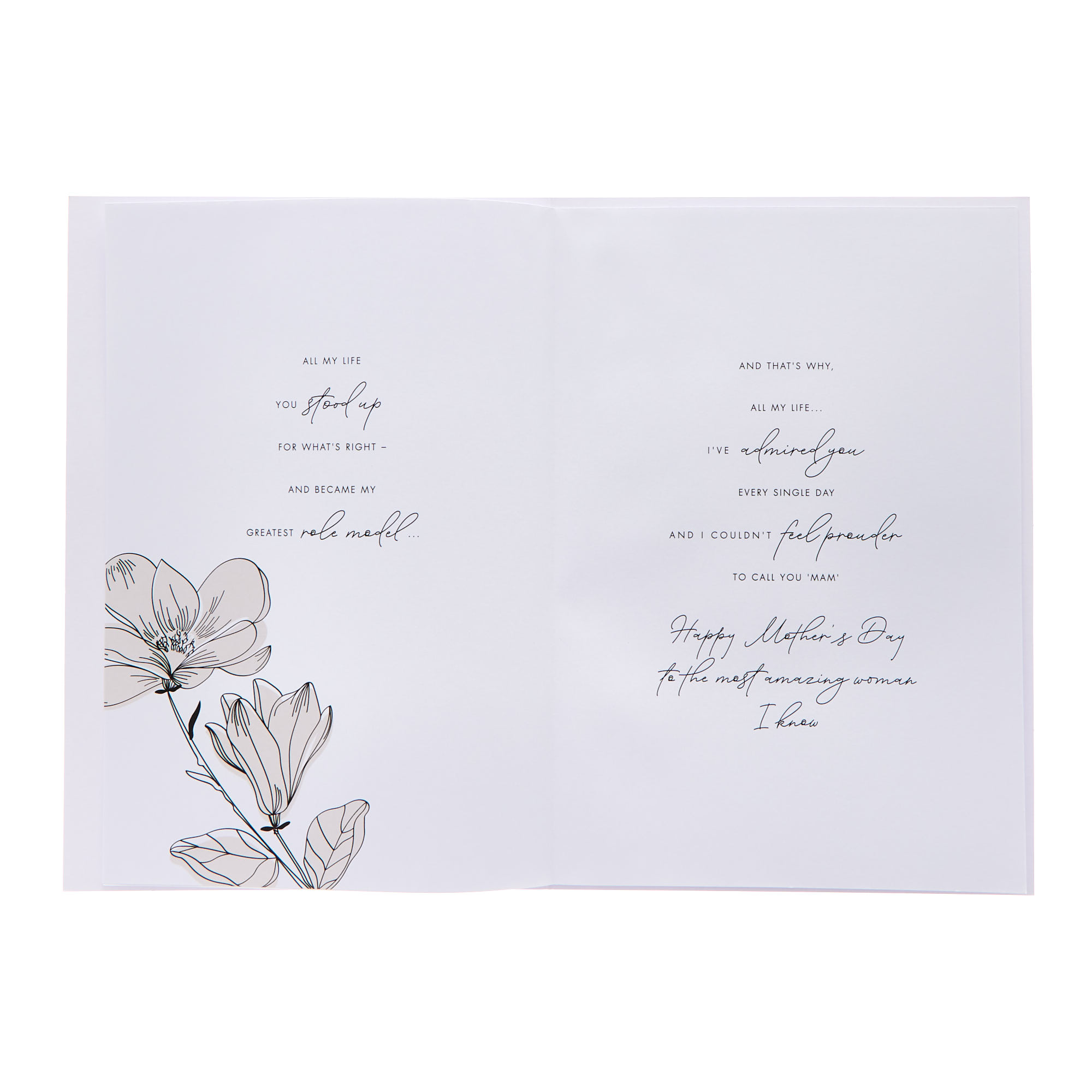 Mam Flower & Verse Mother's Day Card