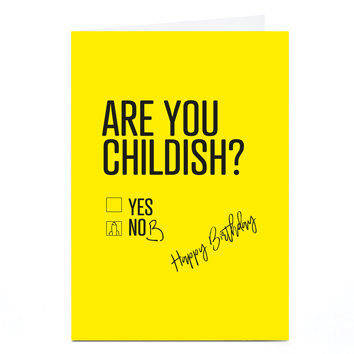 Personalised Punk Birthday Card - Are you Childish?