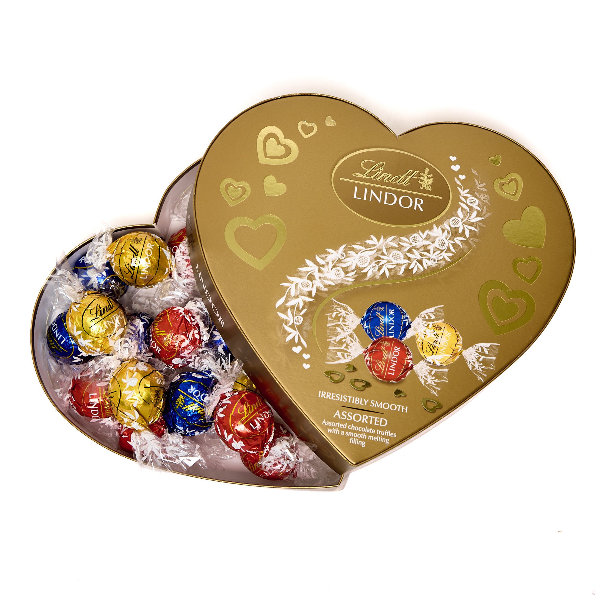 Lindt LINDOR Assorted Chocolate Heart Box 200g