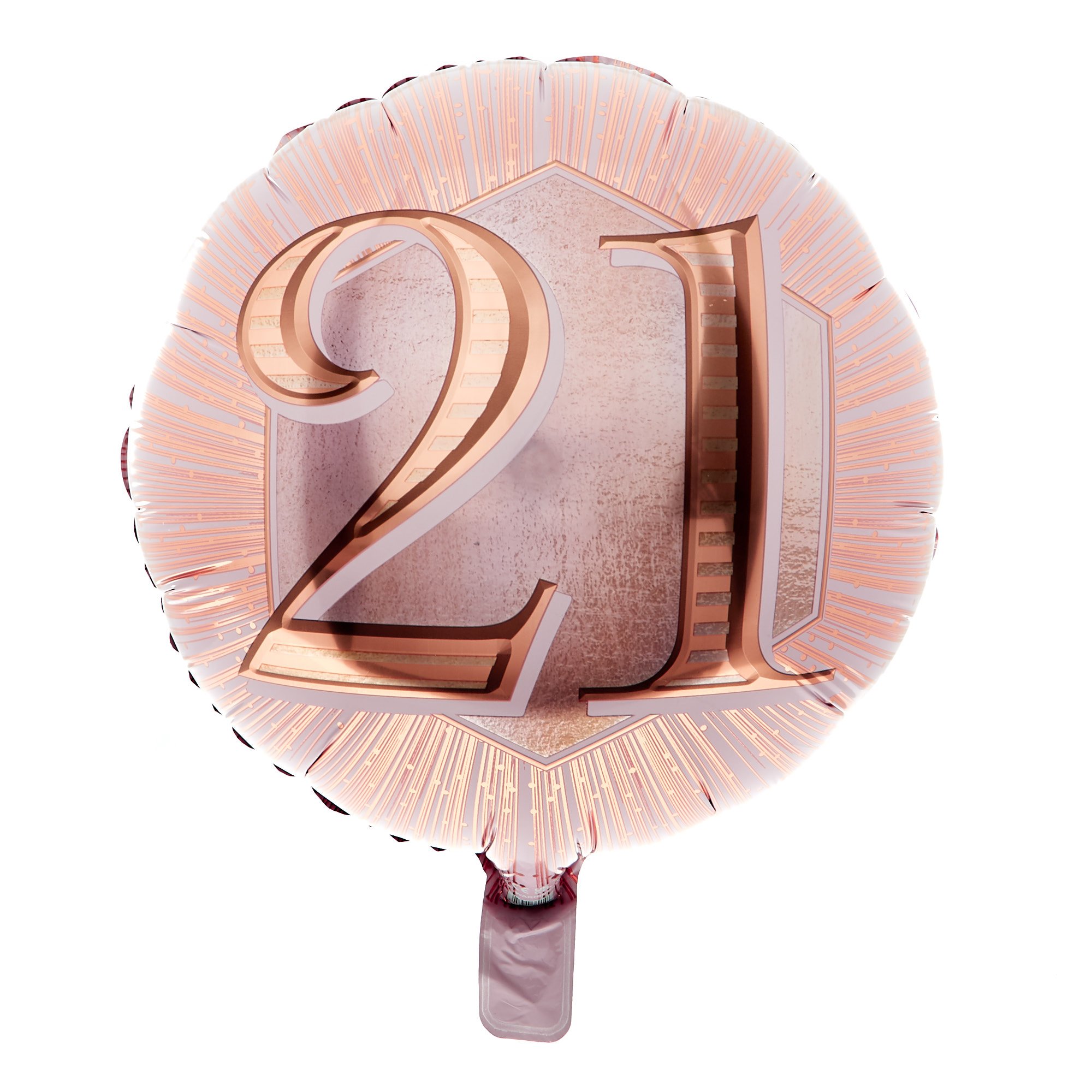 Rose Gold 21st Birthday Balloon & Lindt Chocolate Box - FREE GIFT CARD!